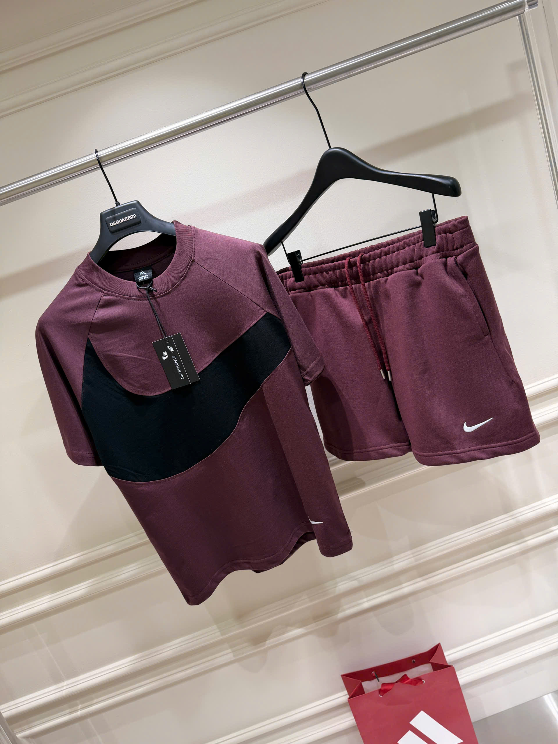 Set bộ thể thao hè Nike logo wash móc ngực Like Auth S-XL LK
