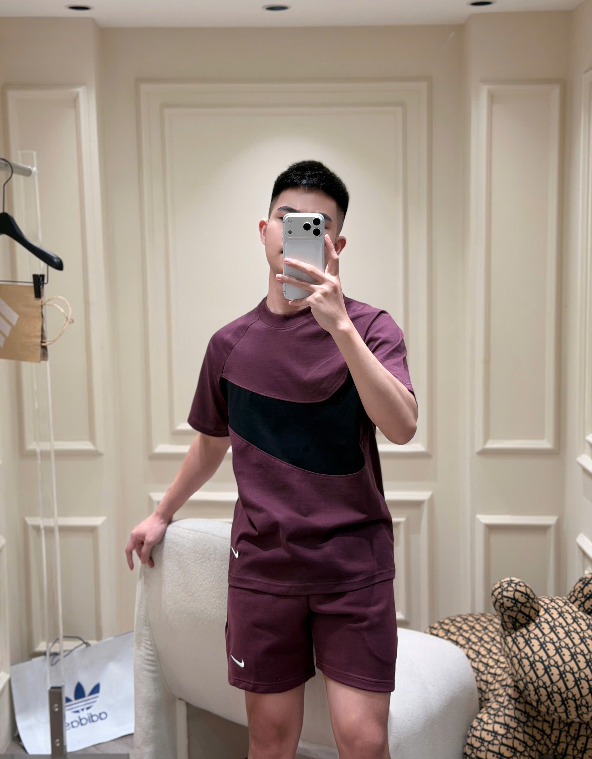 Set bộ thể thao hè Nike logo wash móc ngực Like Auth S-XL LK