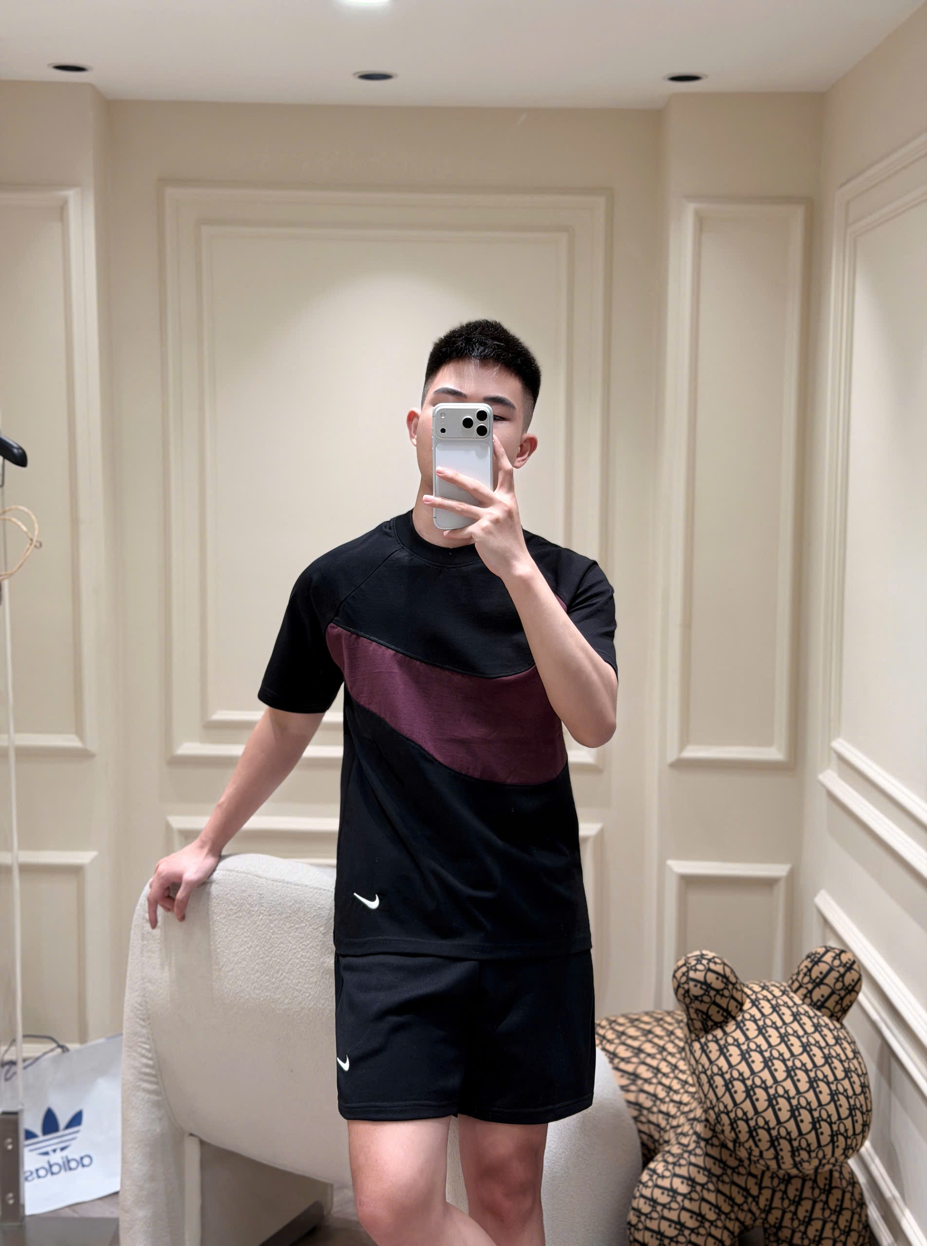 Set bộ thể thao hè Nike logo wash móc ngực Like Auth S-XL LK