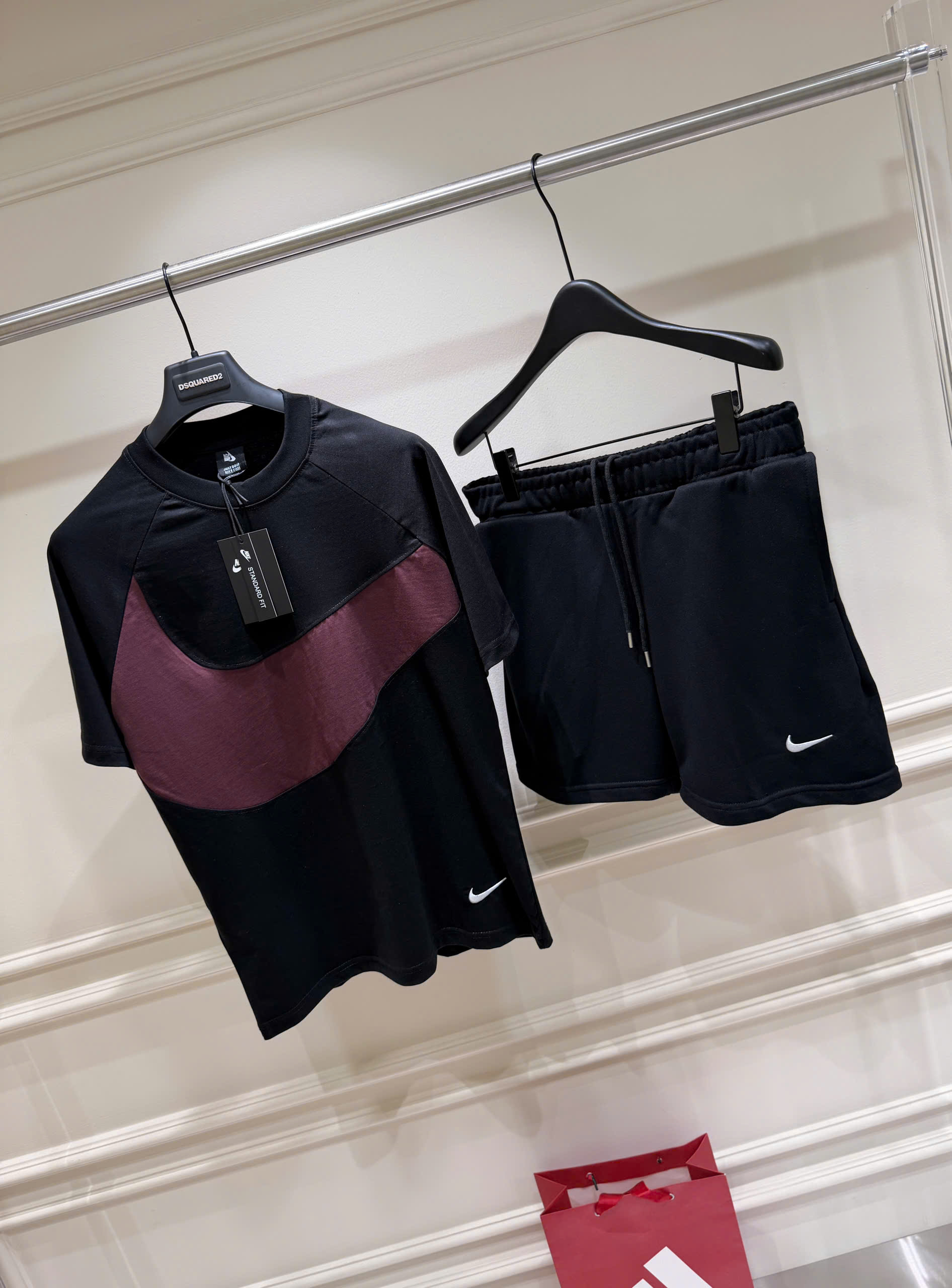 Set bộ thể thao hè Nike logo wash móc ngực Like Auth S-XL LK
