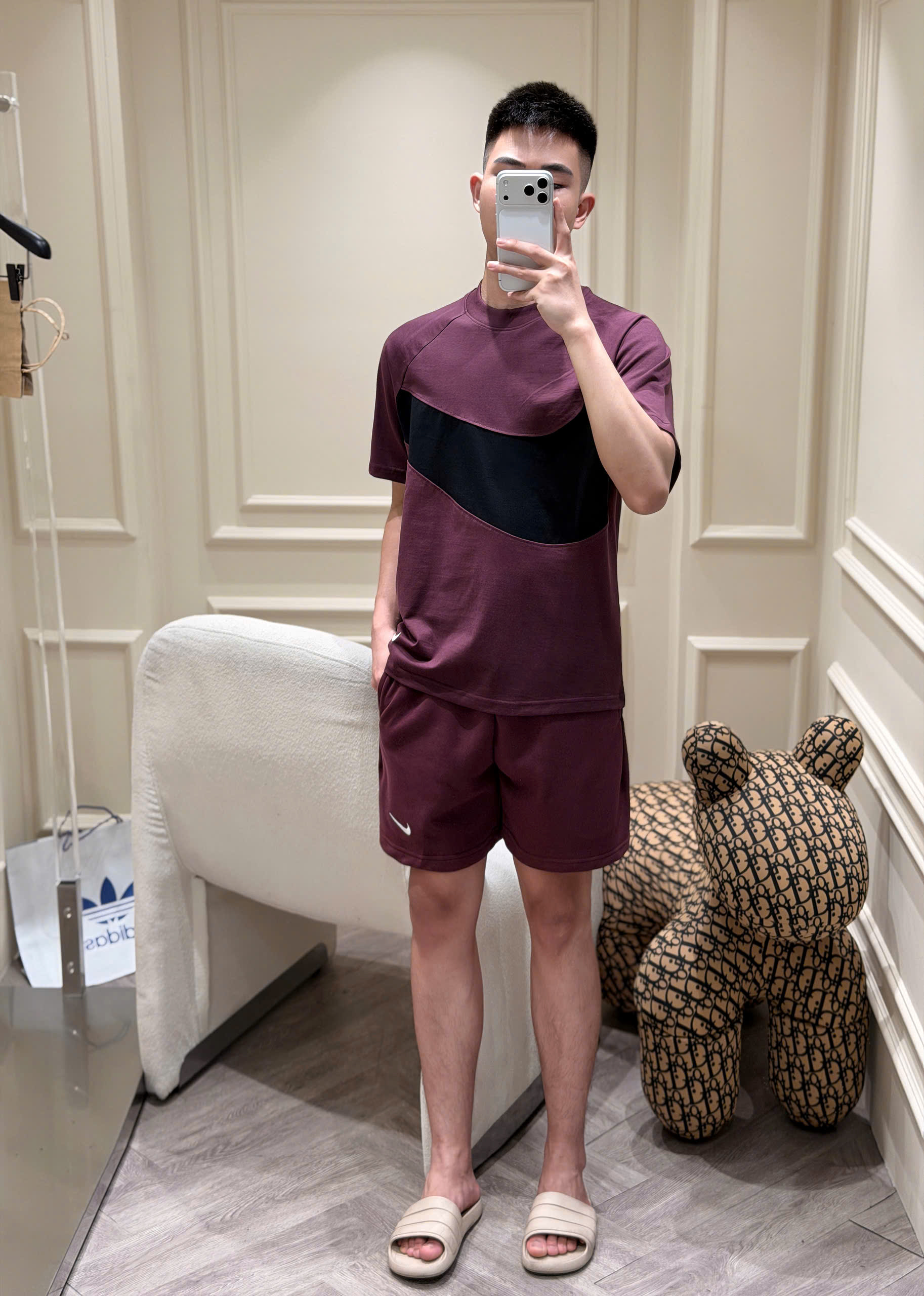 Set bộ thể thao hè Nike logo wash móc ngực Like Auth S-XL LK