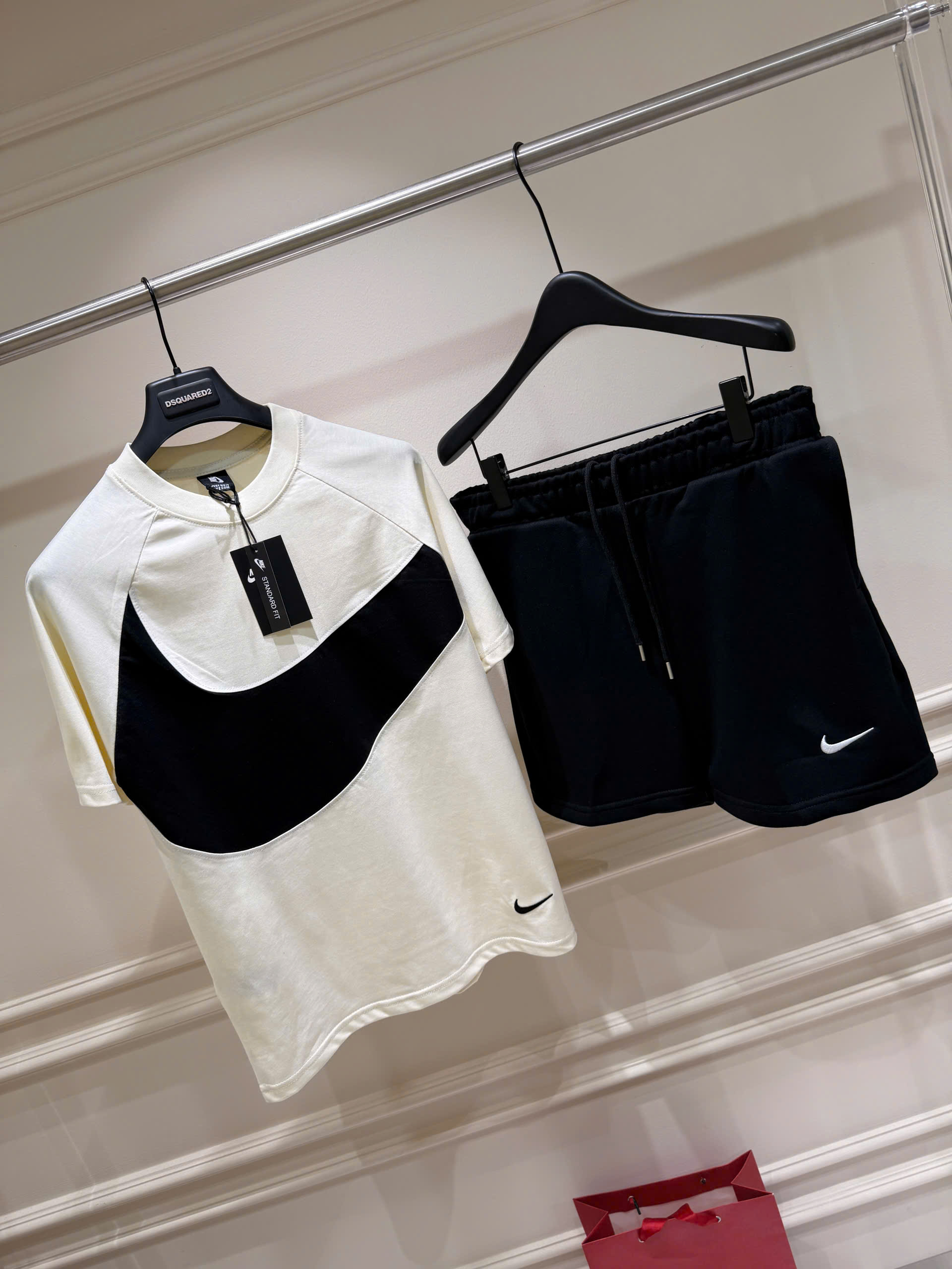 Set bộ thể thao hè Nike logo wash móc ngực Like Auth S-XL LK