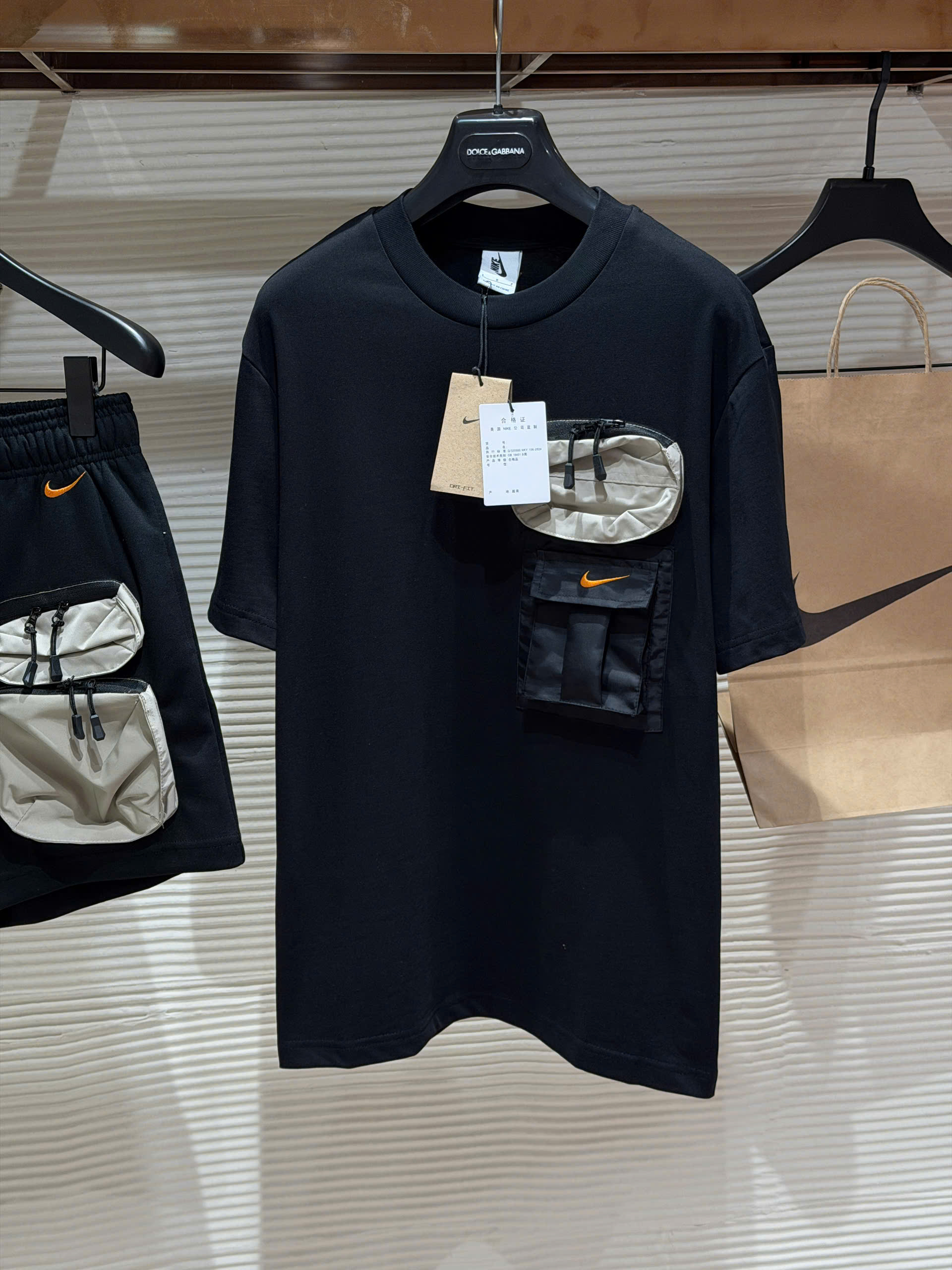 Set bộ thể thao hè Nike túi hộp ngực đùi Like Auth S-XL NV