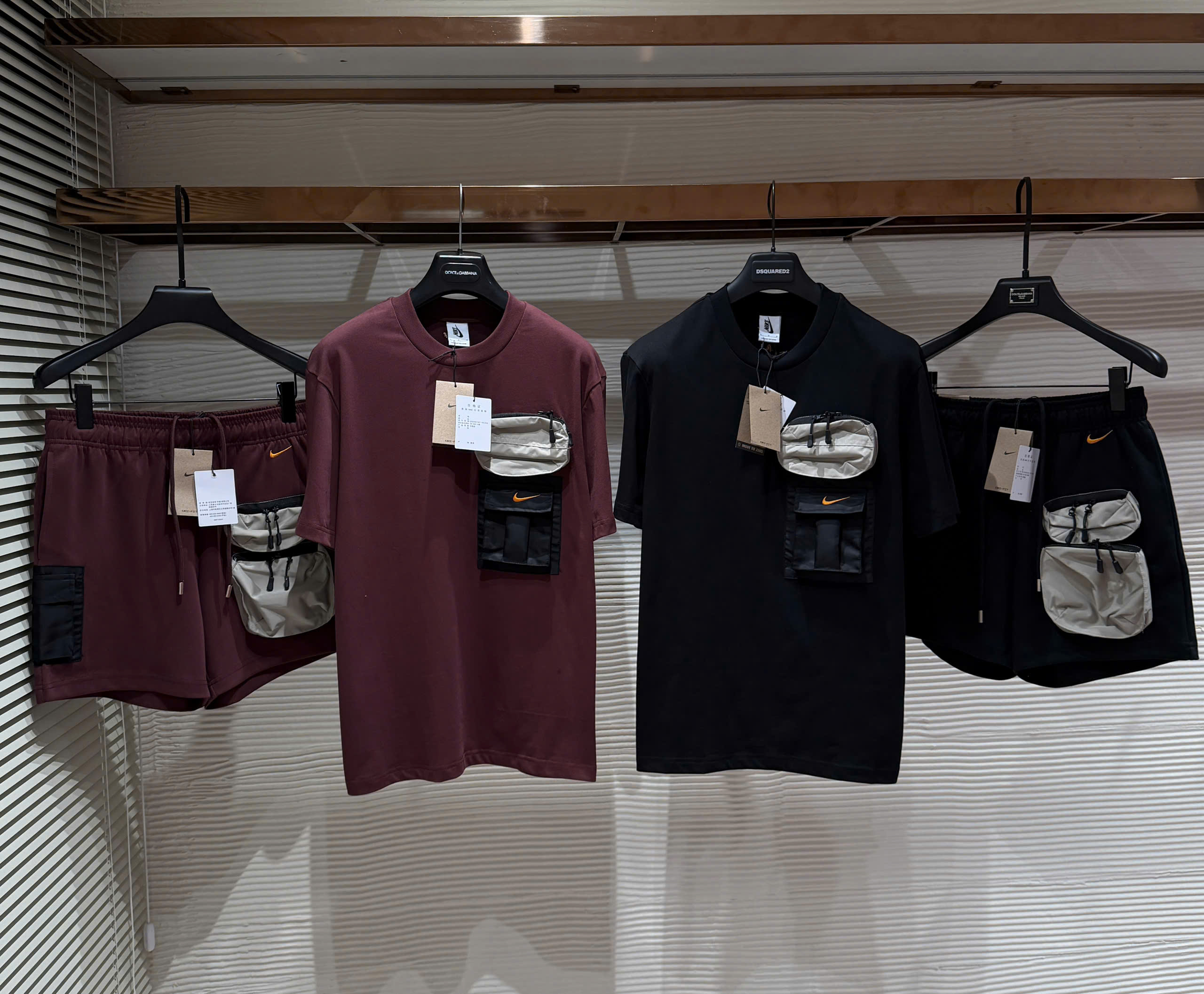 Set bộ thể thao hè Nike túi hộp ngực đùi Like Auth S-XL NV