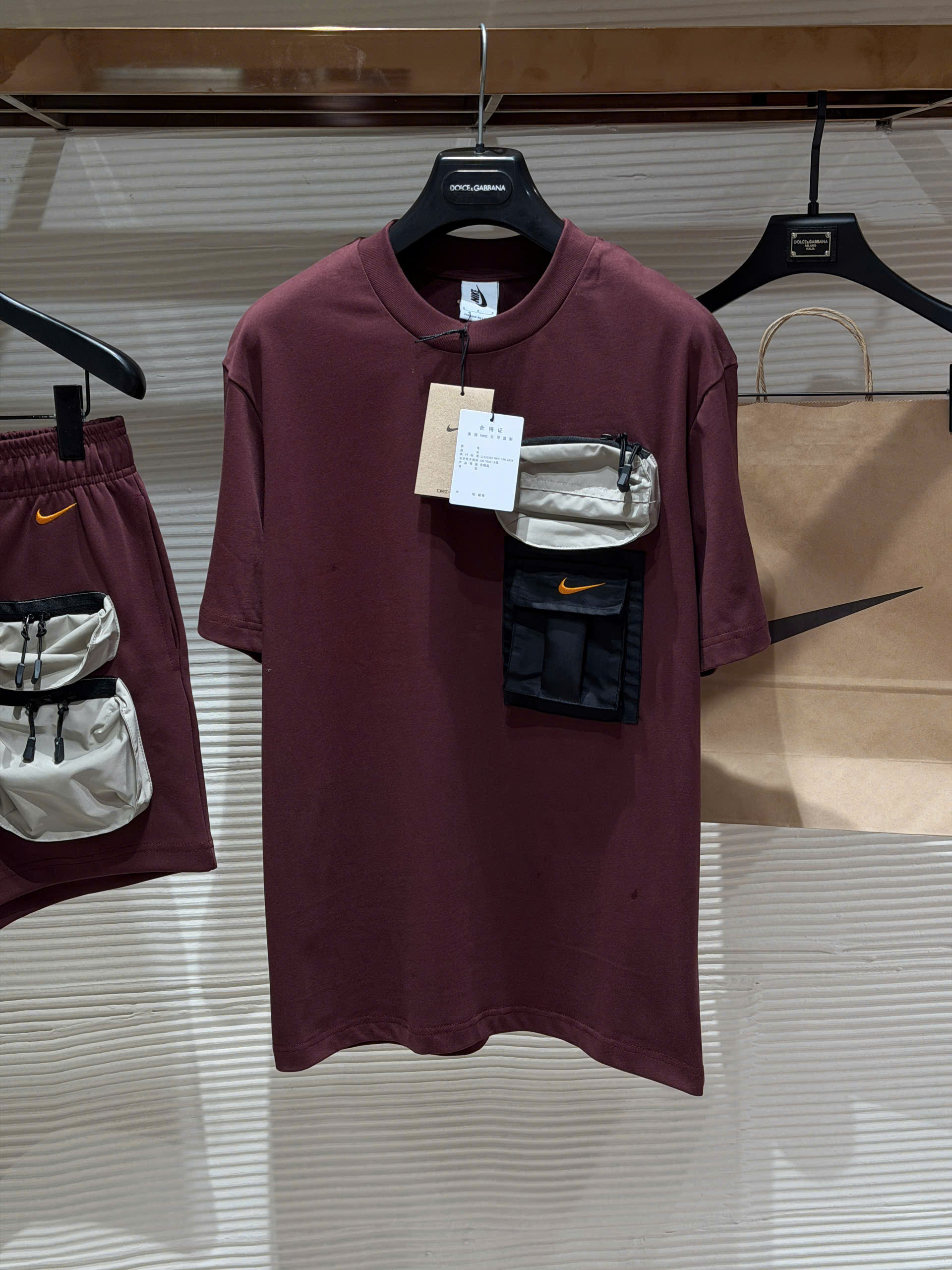 Set bộ thể thao hè Nike túi hộp ngực đùi Like Auth S-XL NV