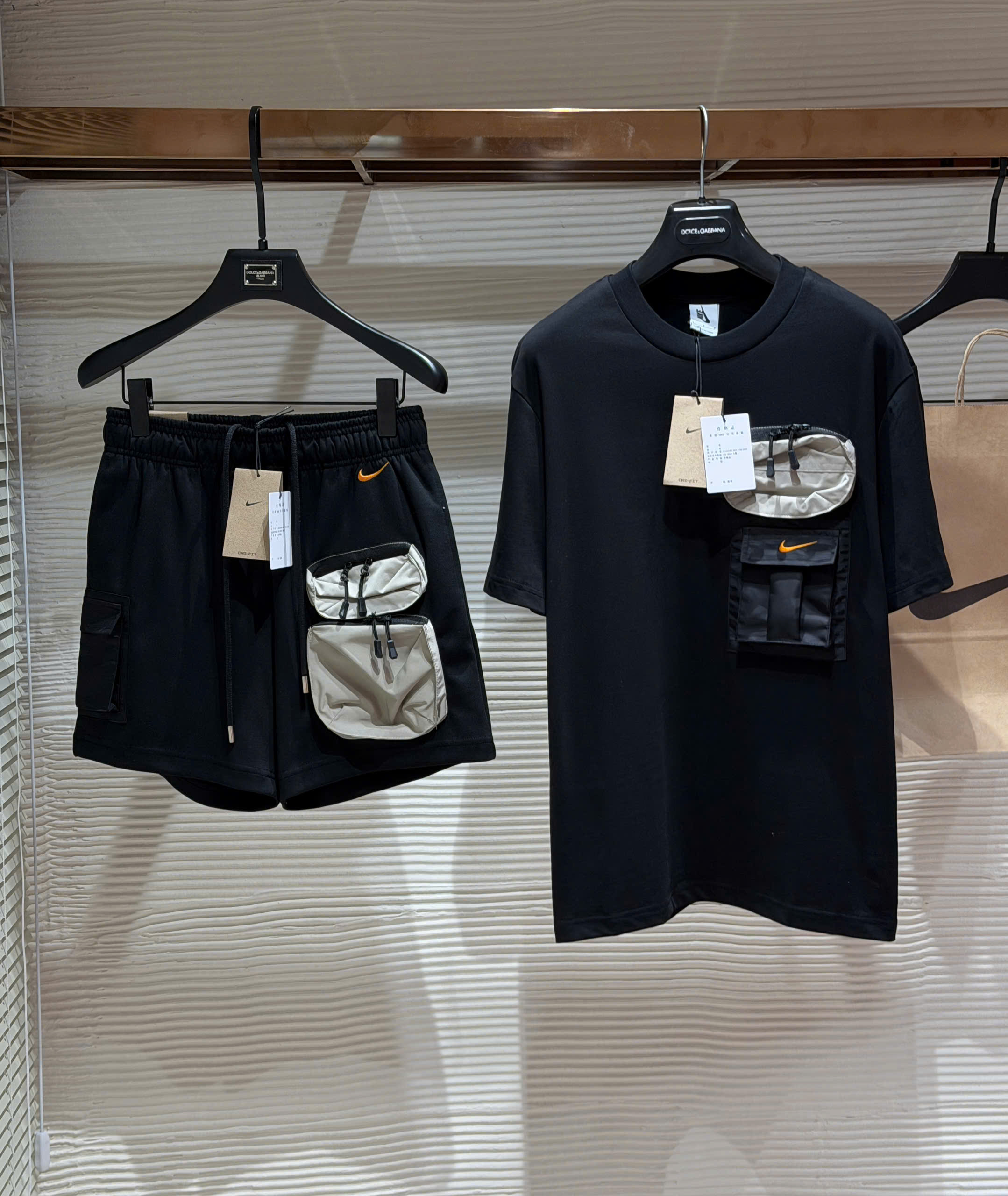 Set bộ thể thao hè Nike túi hộp ngực đùi Like Auth S-XL NV