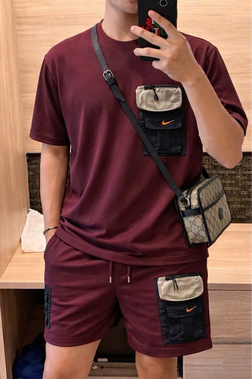 Set bộ thể thao hè Nike túi hộp ngực đùi Like Auth S-XL NV