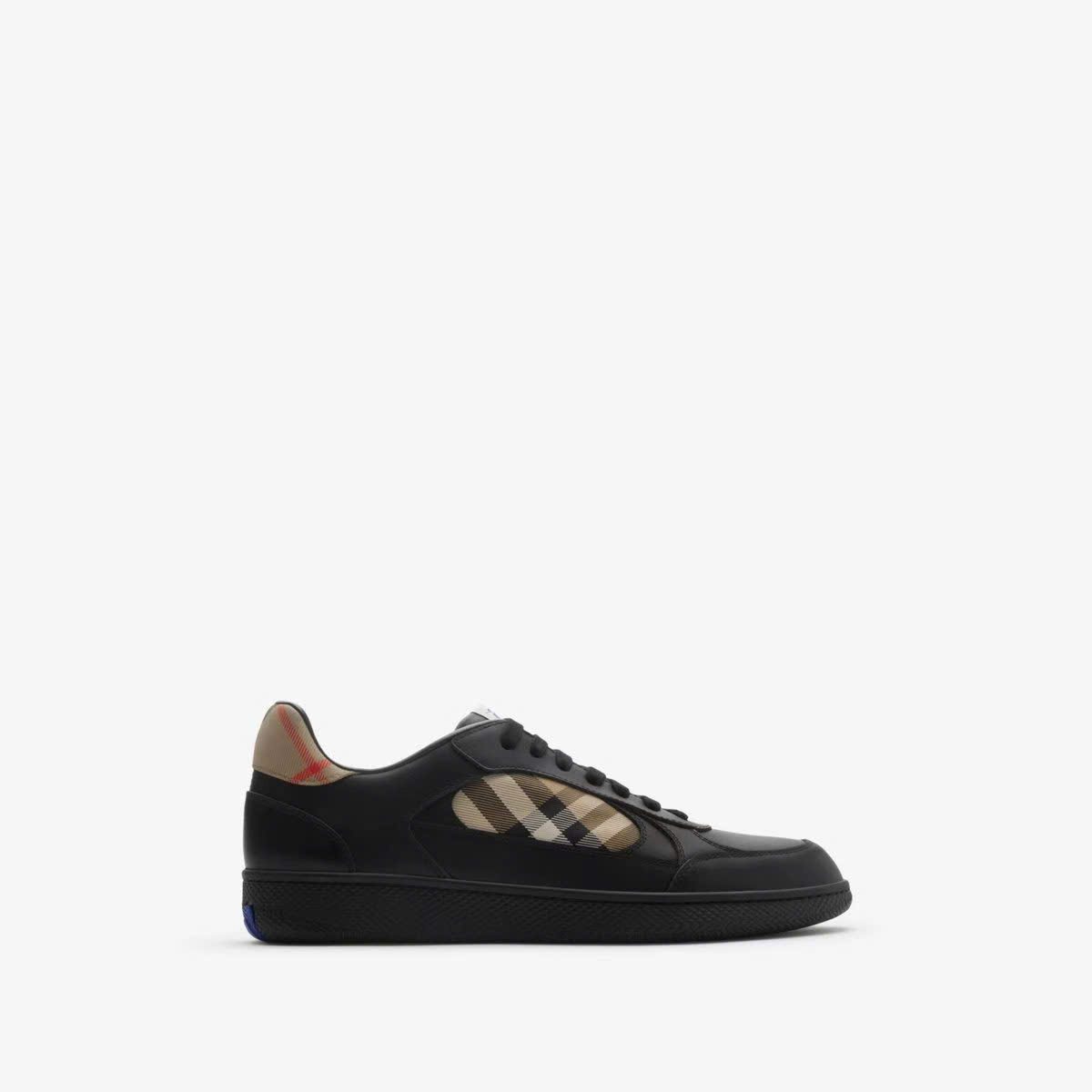 Giày sneaker Burberry BBR Terrace Leather Trắng kẻ sọc tag vải Caro Like Auth 38-43 VTN