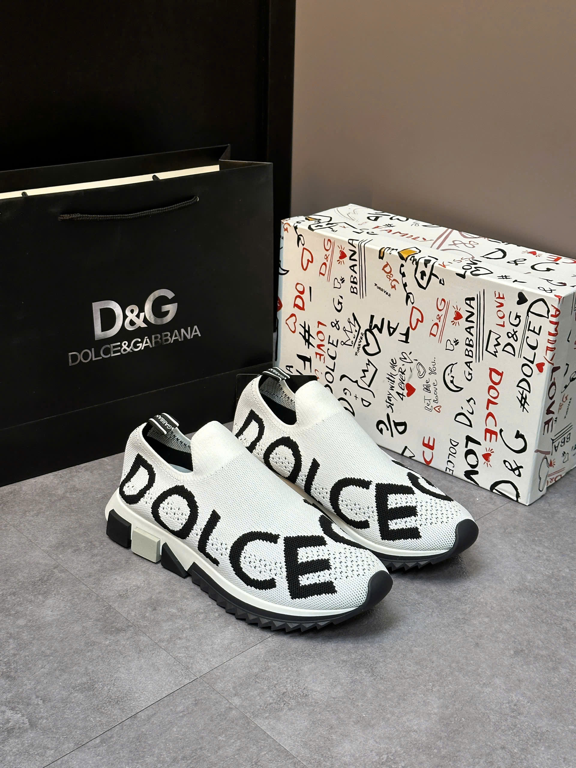 Giày sneaker Dolce Gabbana DG Sorento cổ chun new 2026 Like Auth 38-43 VTN