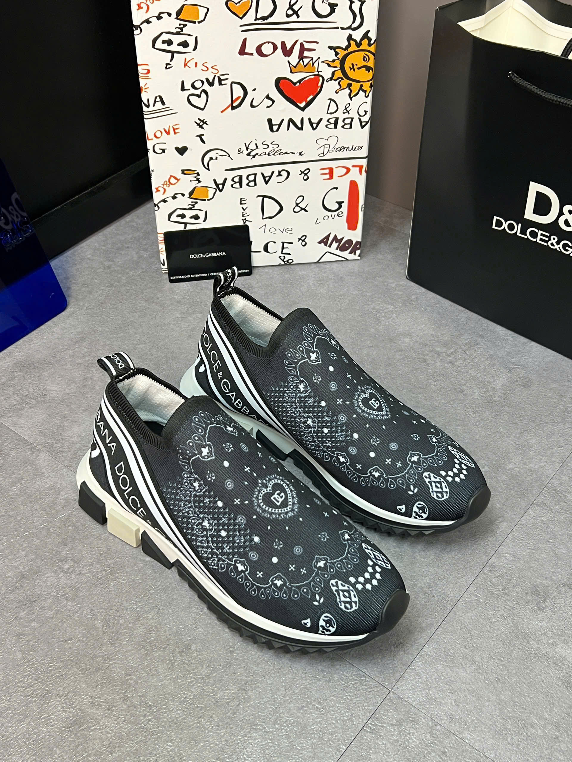 Giày sneaker Dolce Gabbana DG Sorento cổ chun new 2026 Like Auth 38-43 VTN