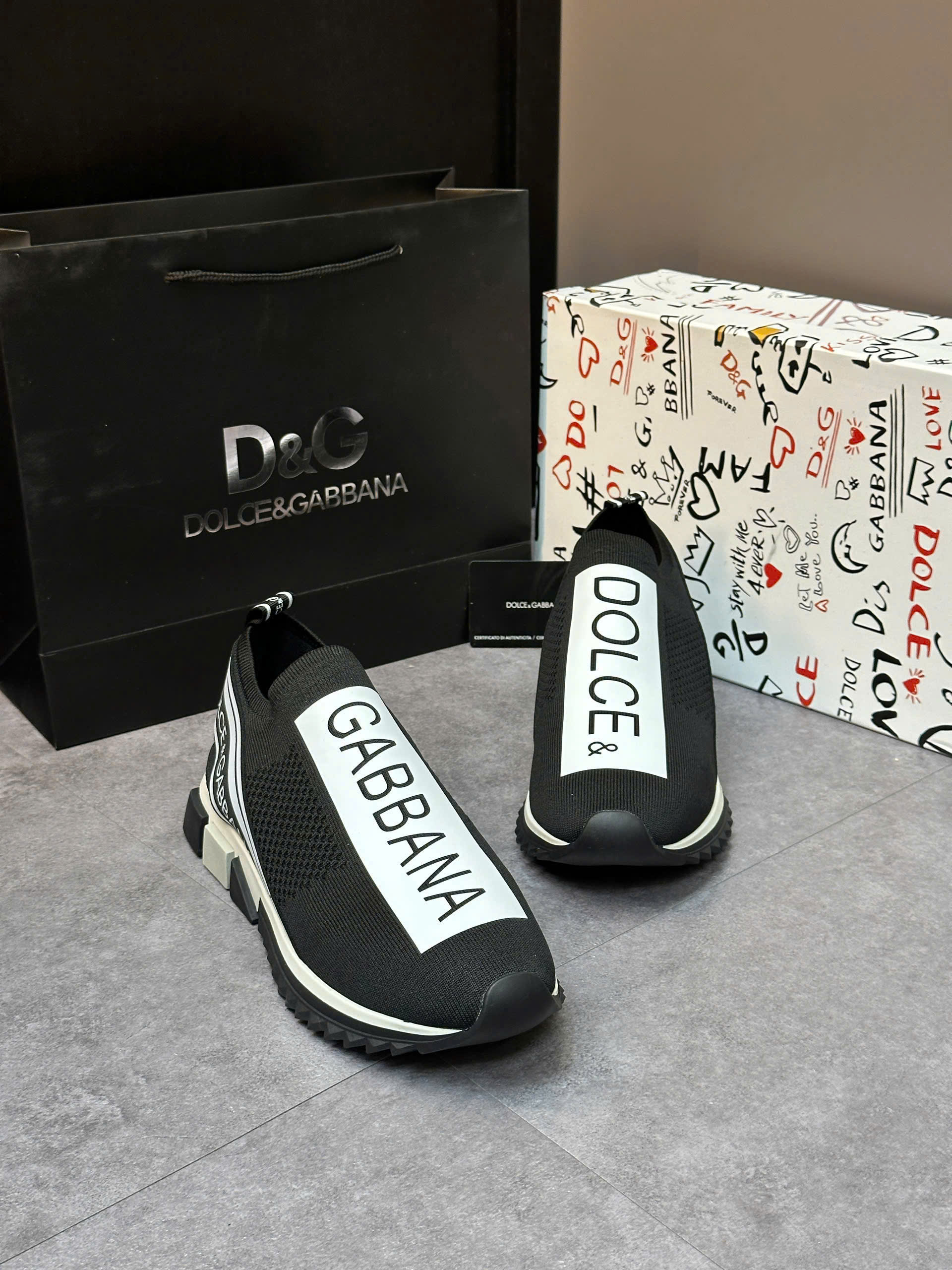 Giày sneaker Dolce Gabbana DG Sorento cổ chun new 2026 Like Auth 38-43 VTN