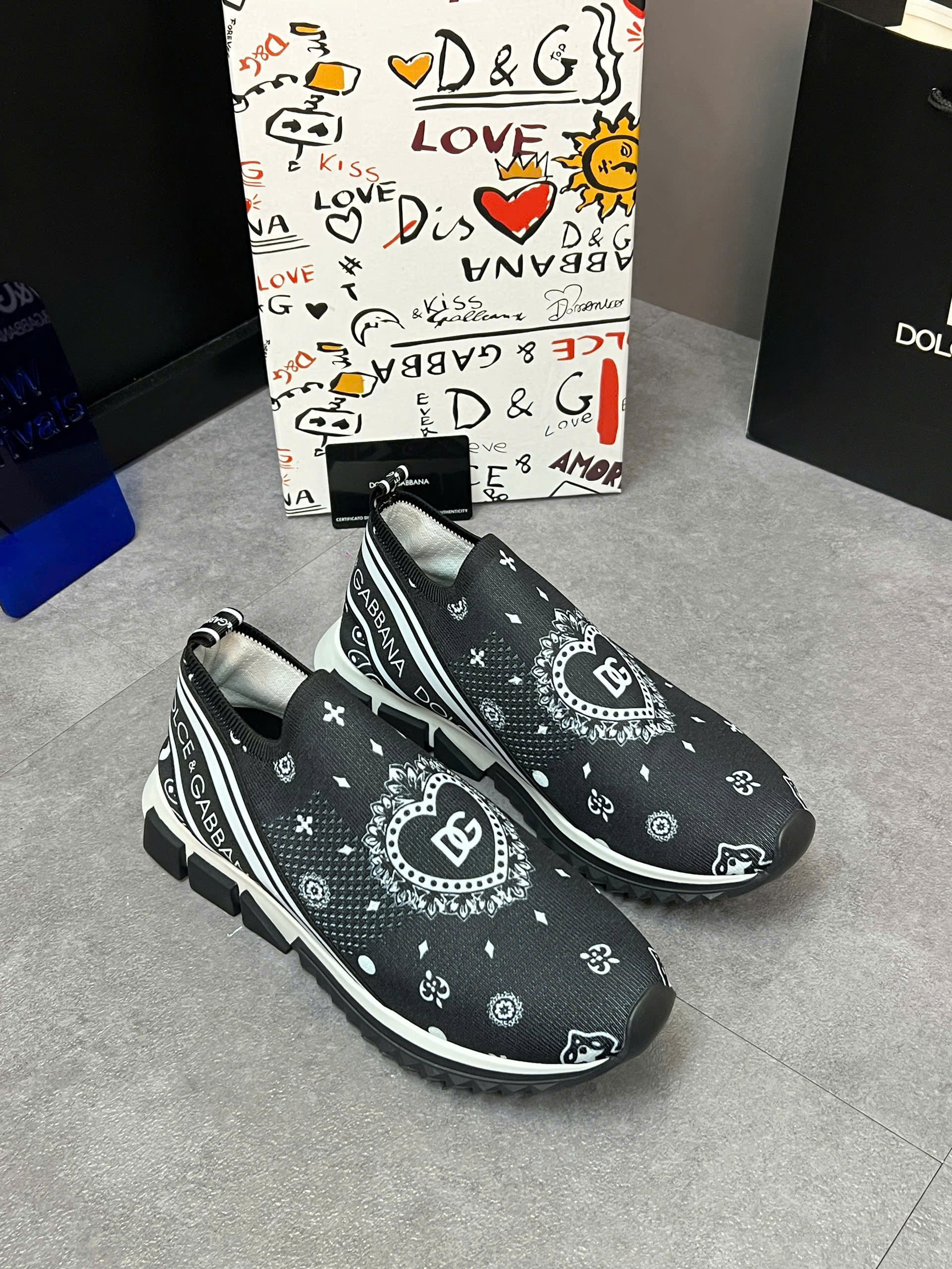 Giày sneaker Dolce Gabbana DG Sorento cổ chun new 2026 Like Auth 38-43 VTN