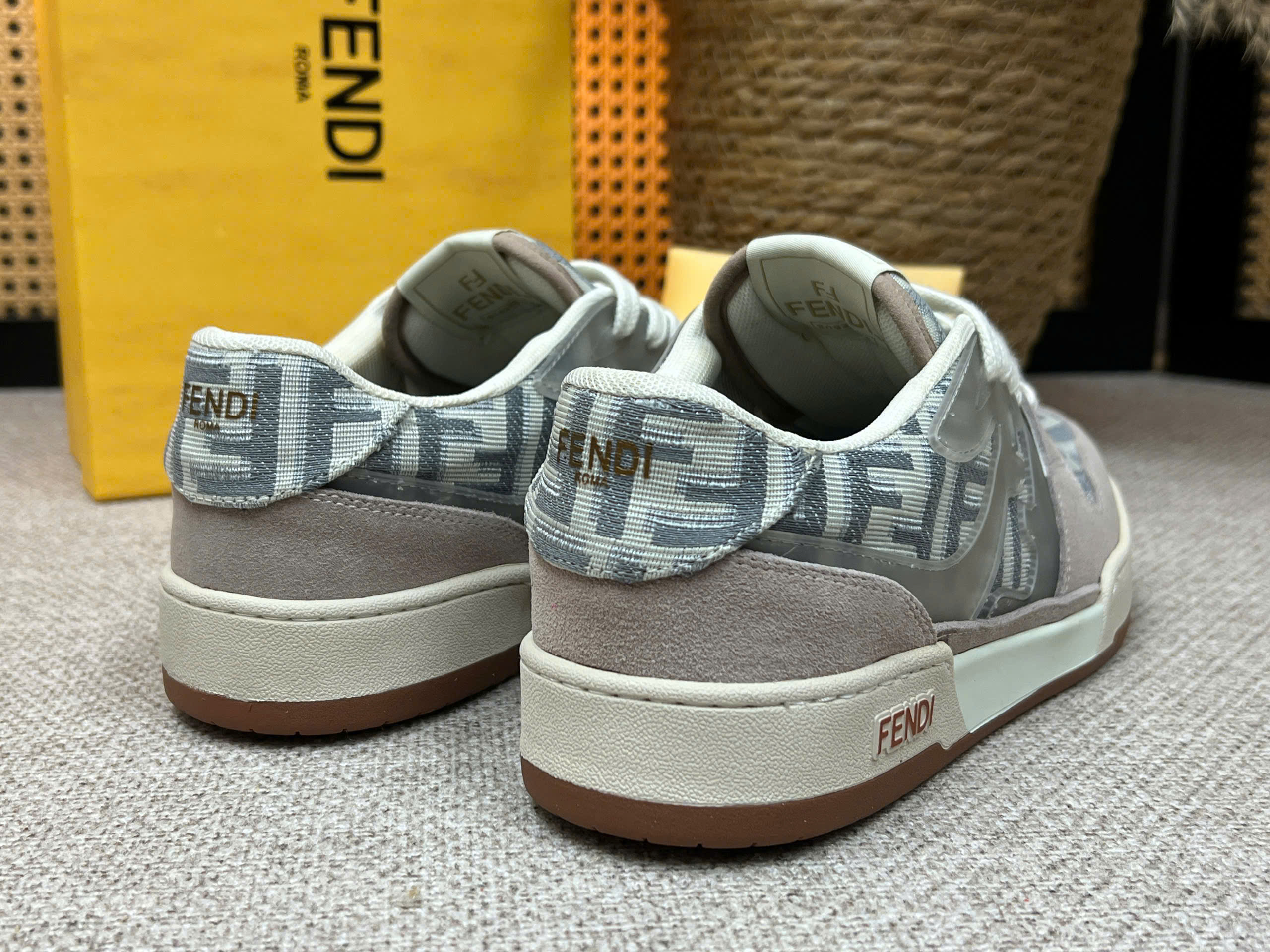 Giày sneaker Fendi FD Match Leather Xám Like Auth 38-43 VTN