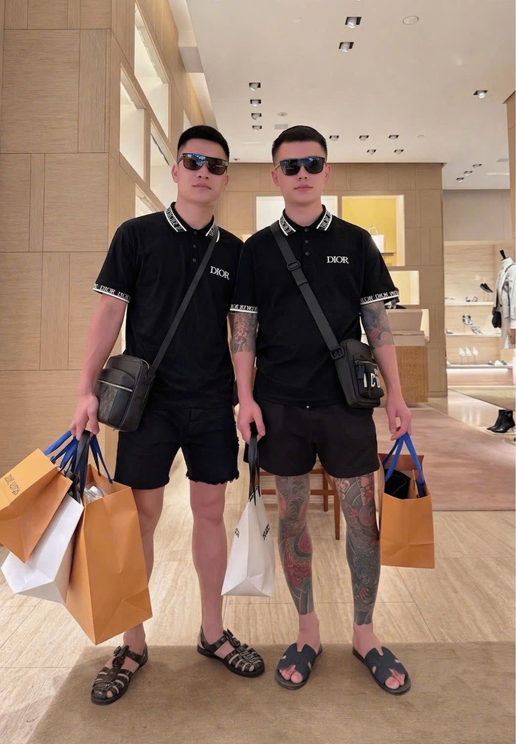 Áo polo Dior CD logo check cổ logo thêu ngực Like Auth S-XL CD