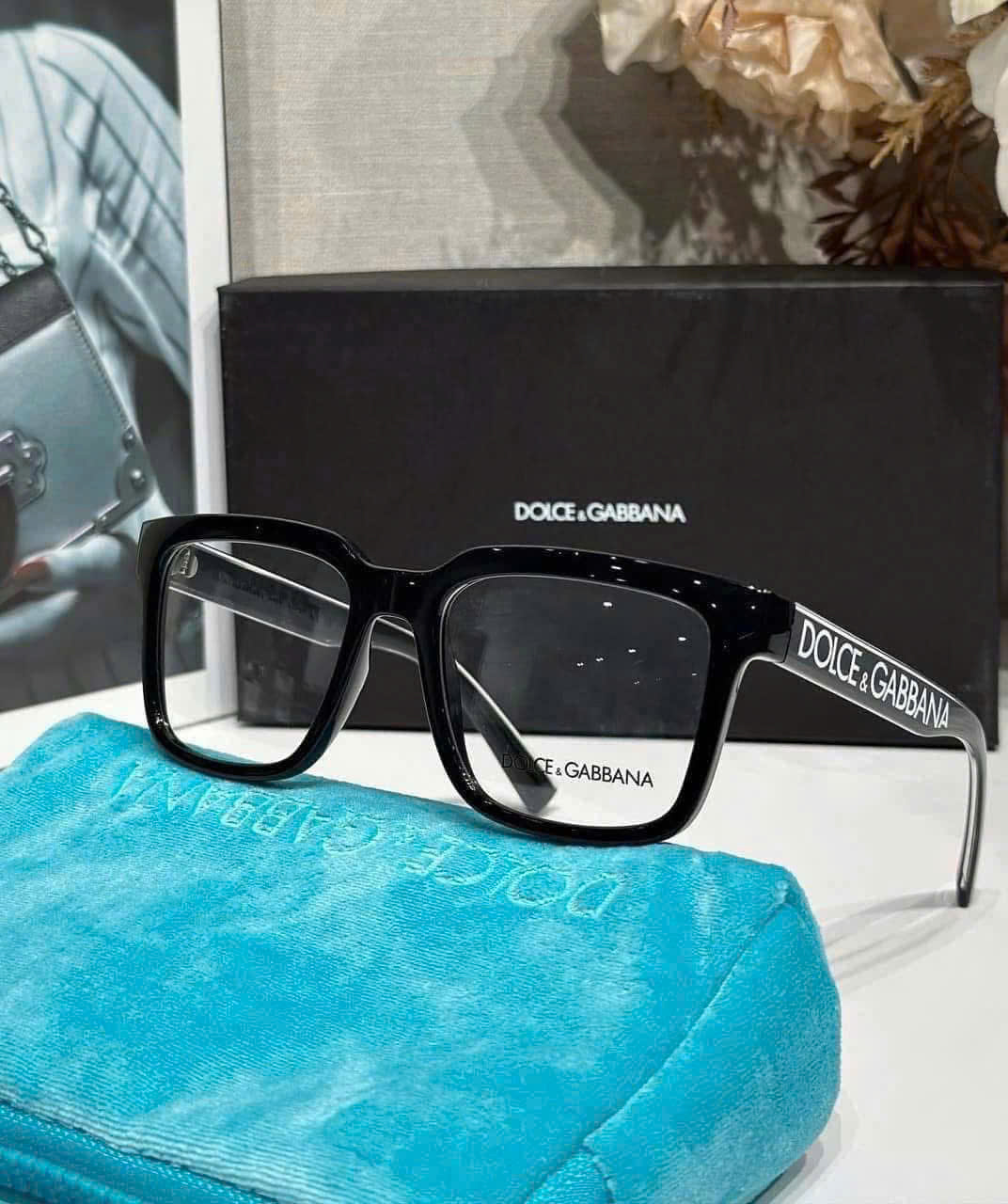 Kính mắt thời trang Dolce Gabbana DG Đen logo chữ Trắng gọng Like Auth on web fulbox MK