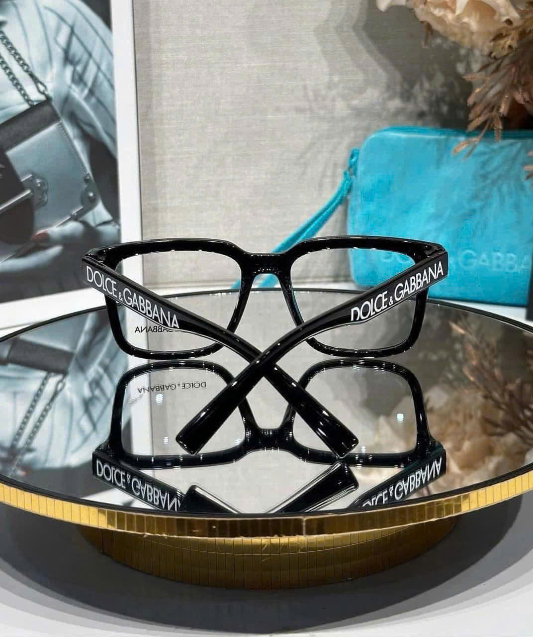 Kính mắt thời trang Dolce Gabbana DG Đen logo chữ Trắng gọng Like Auth on web fulbox MK
