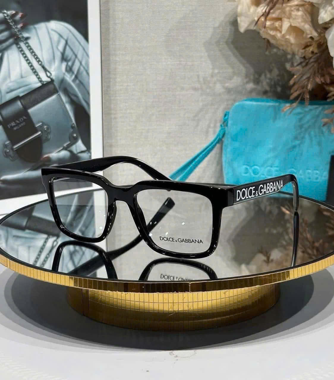 Kính mắt thời trang Dolce Gabbana DG Đen logo chữ Trắng gọng Like Auth on web fulbox MK