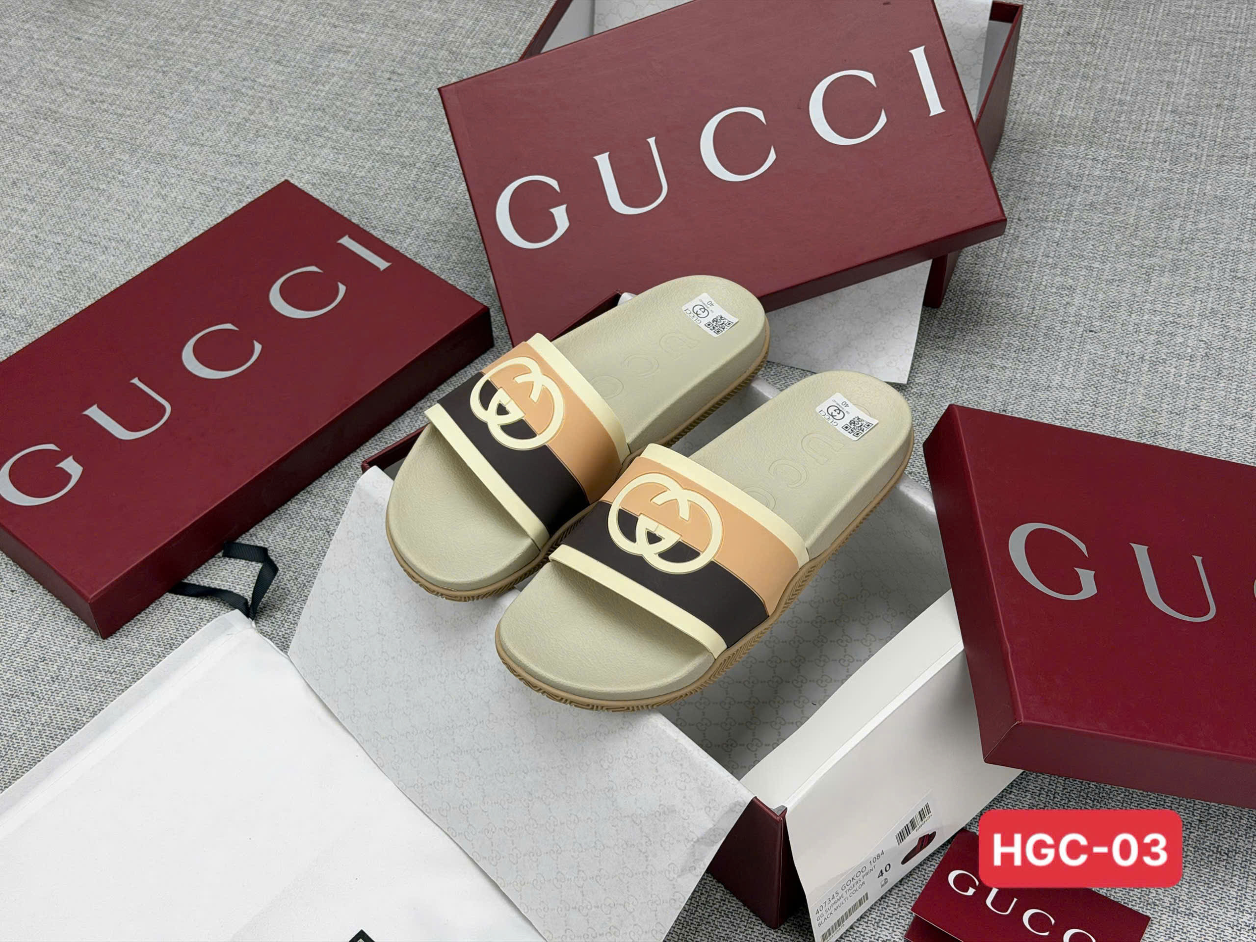 Dép lê Gucci GC logo quai new 2026 Like Auth 38-43 VTN