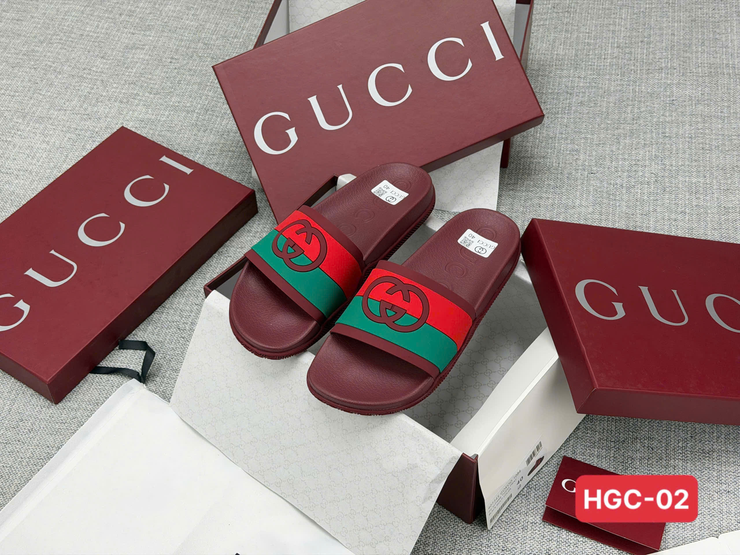 Dép lê Gucci GC logo quai new 2026 Like Auth 38-43 VTN