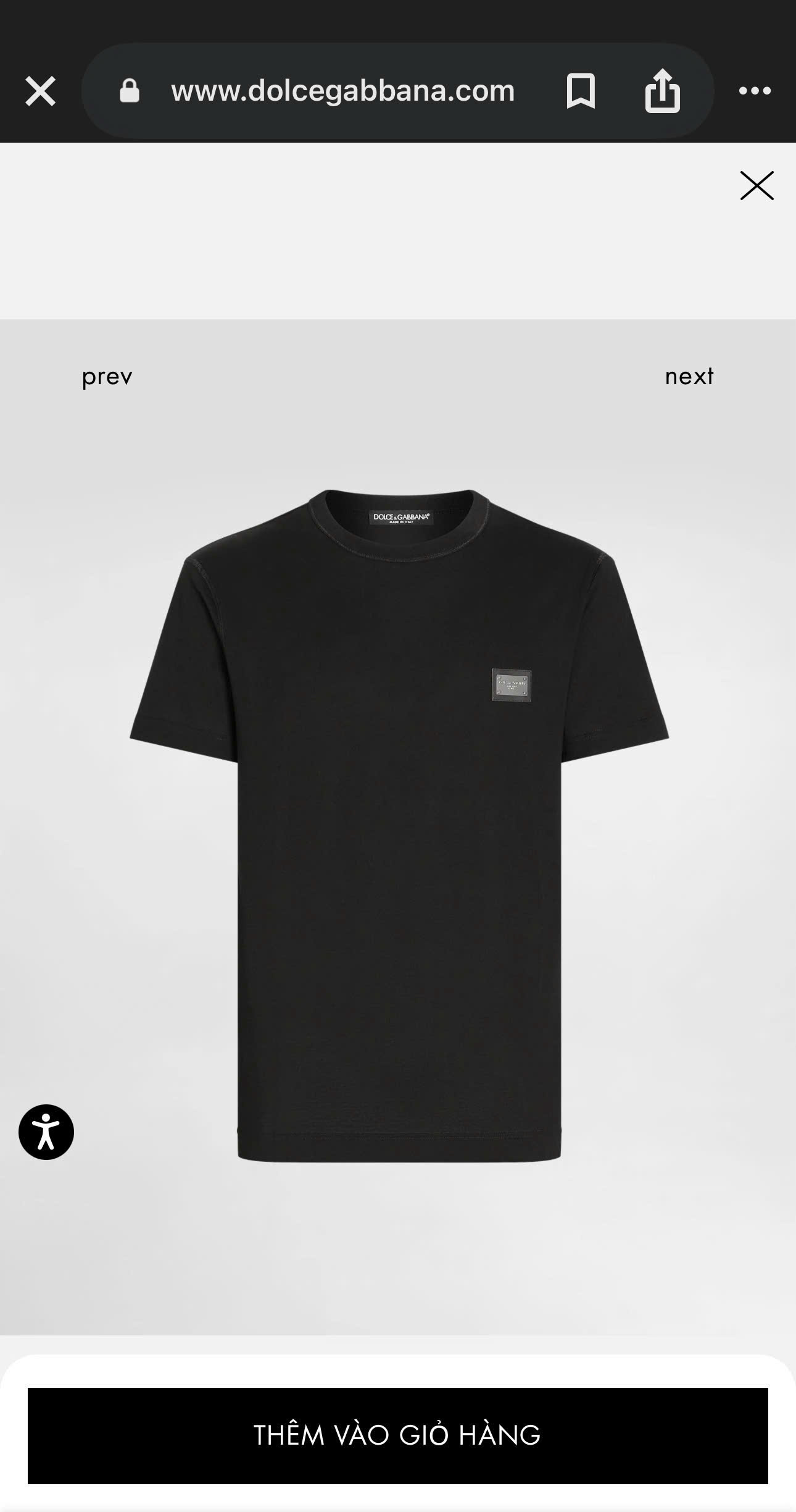Áo phông T shirt Dolce Gabbana DG basic tag vuông ngực Like Auth S-XL MK