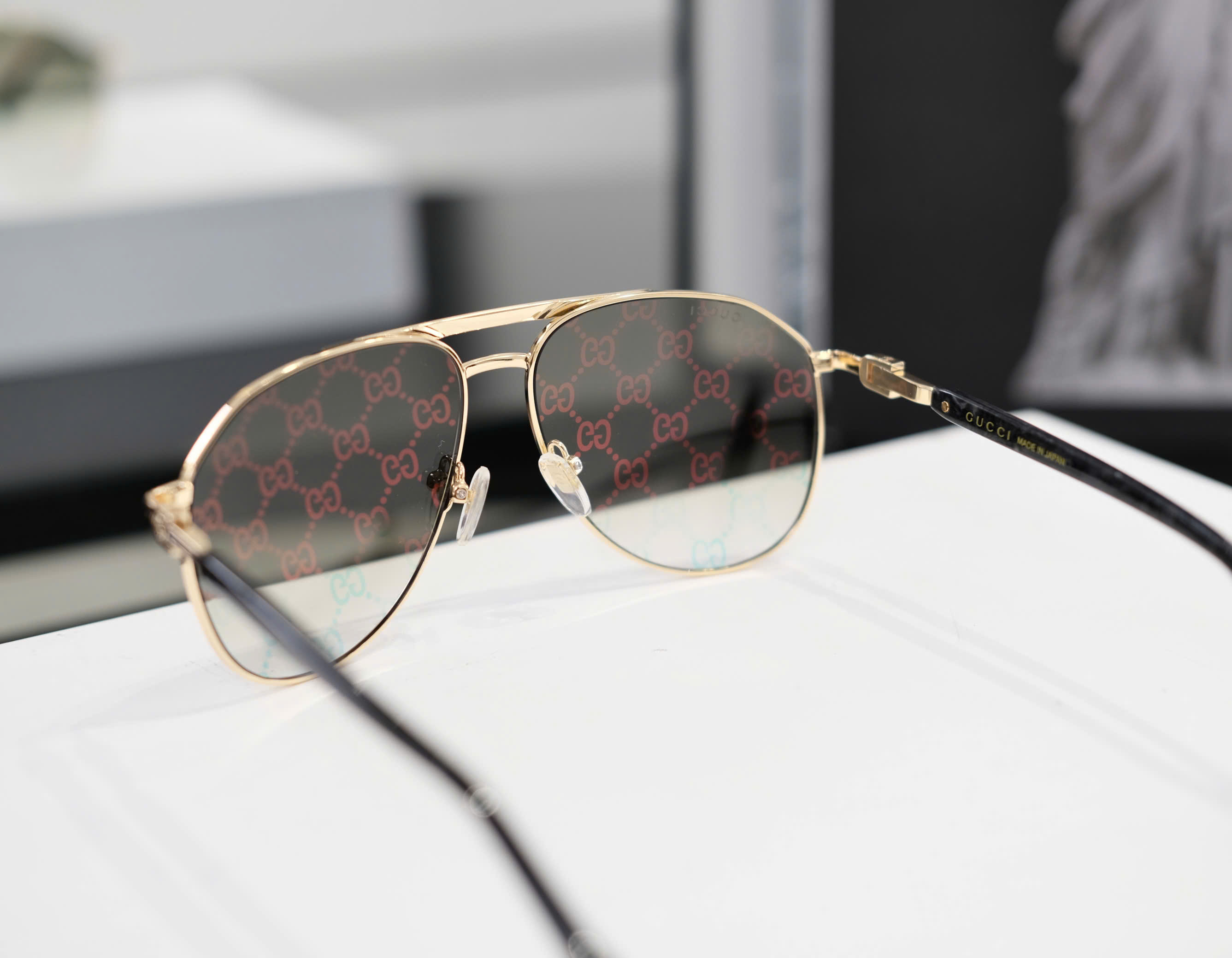 Kính mắt thời trang Gucci GC logo full gọng Vàng Like Auth DDT