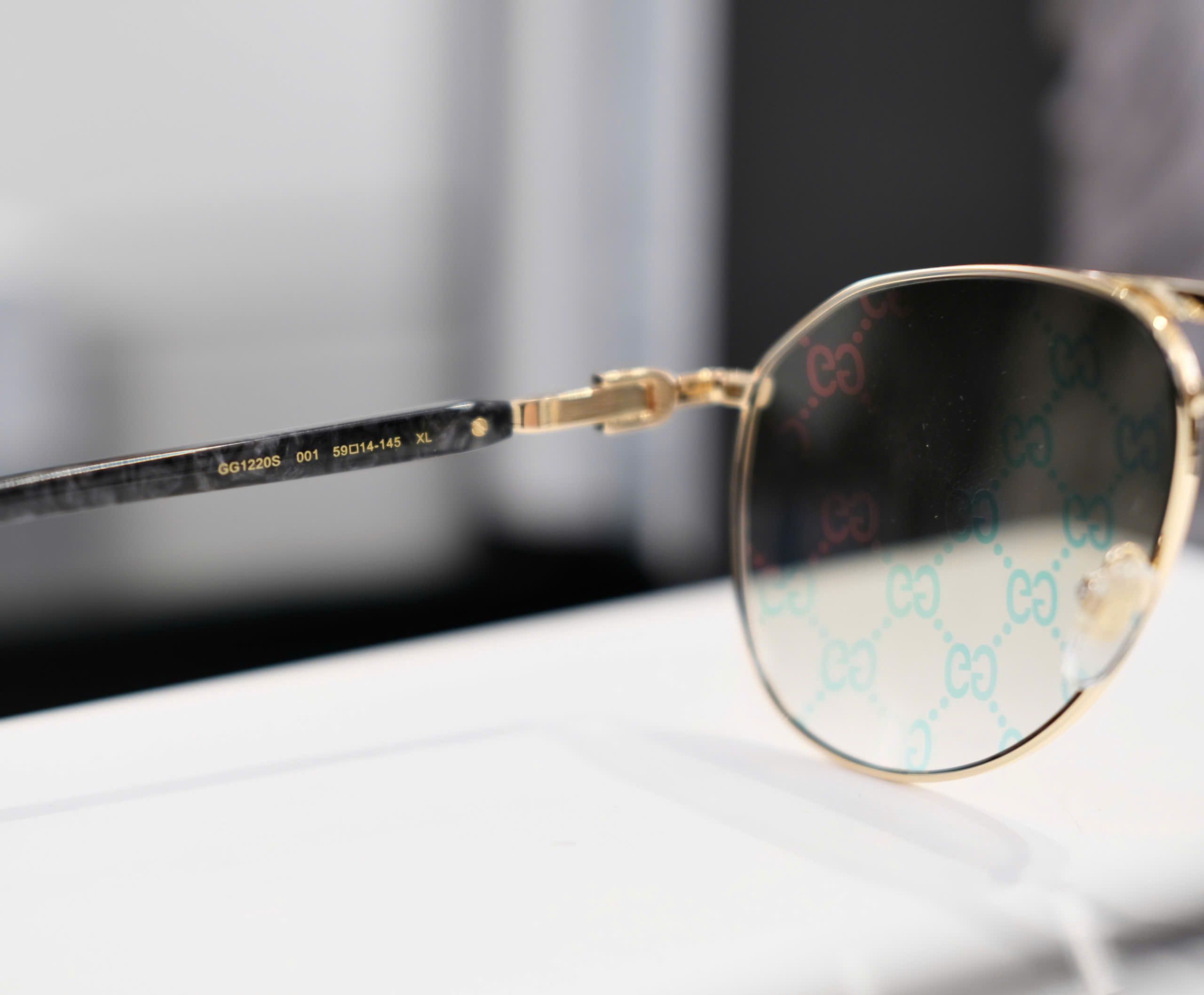 Kính mắt thời trang Gucci GC logo full gọng Vàng Like Auth DDT