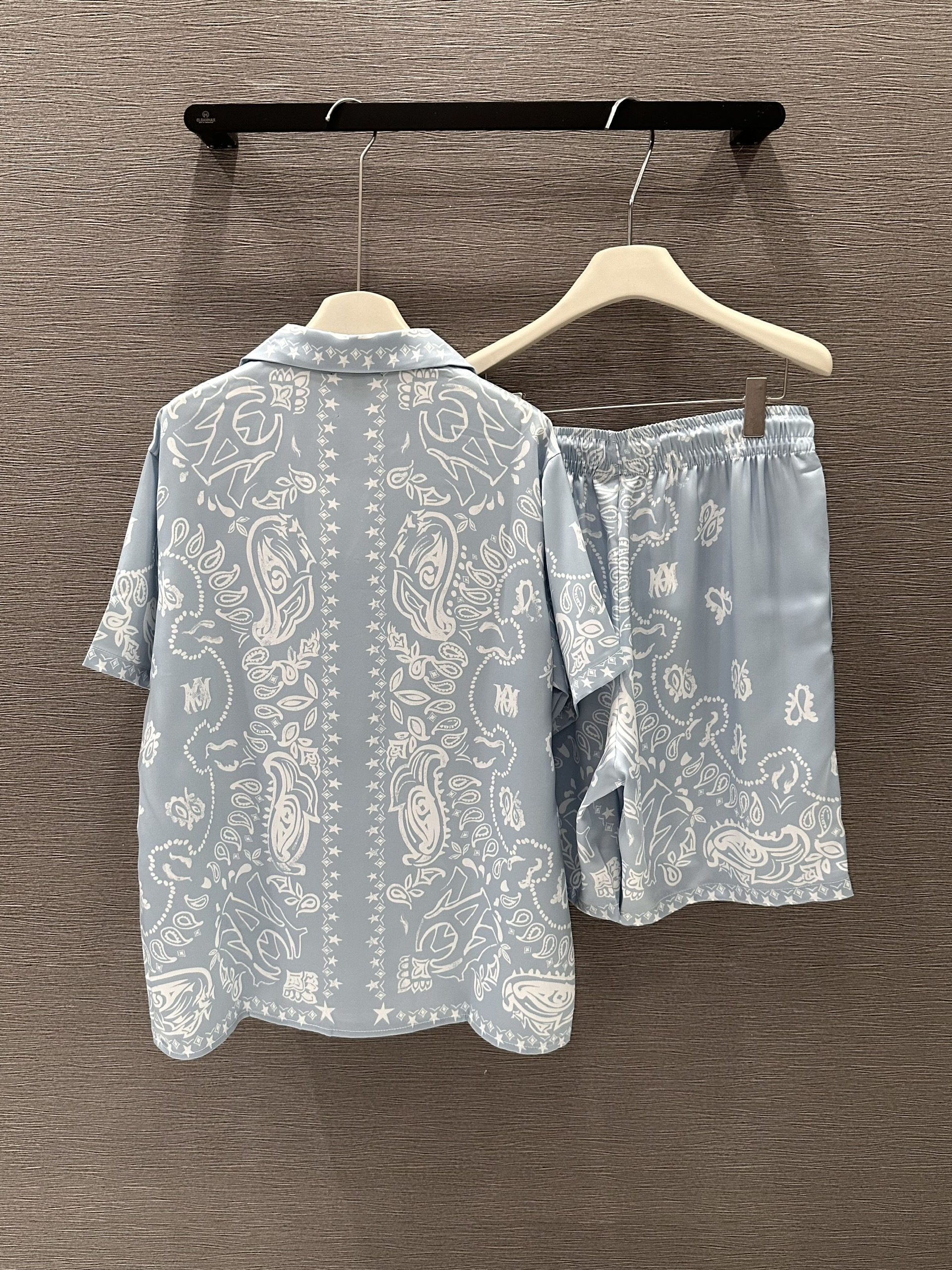 Set bộ lụa hè Amiri Xanh họa tiết quý tộc Like Auth M-XL VTN