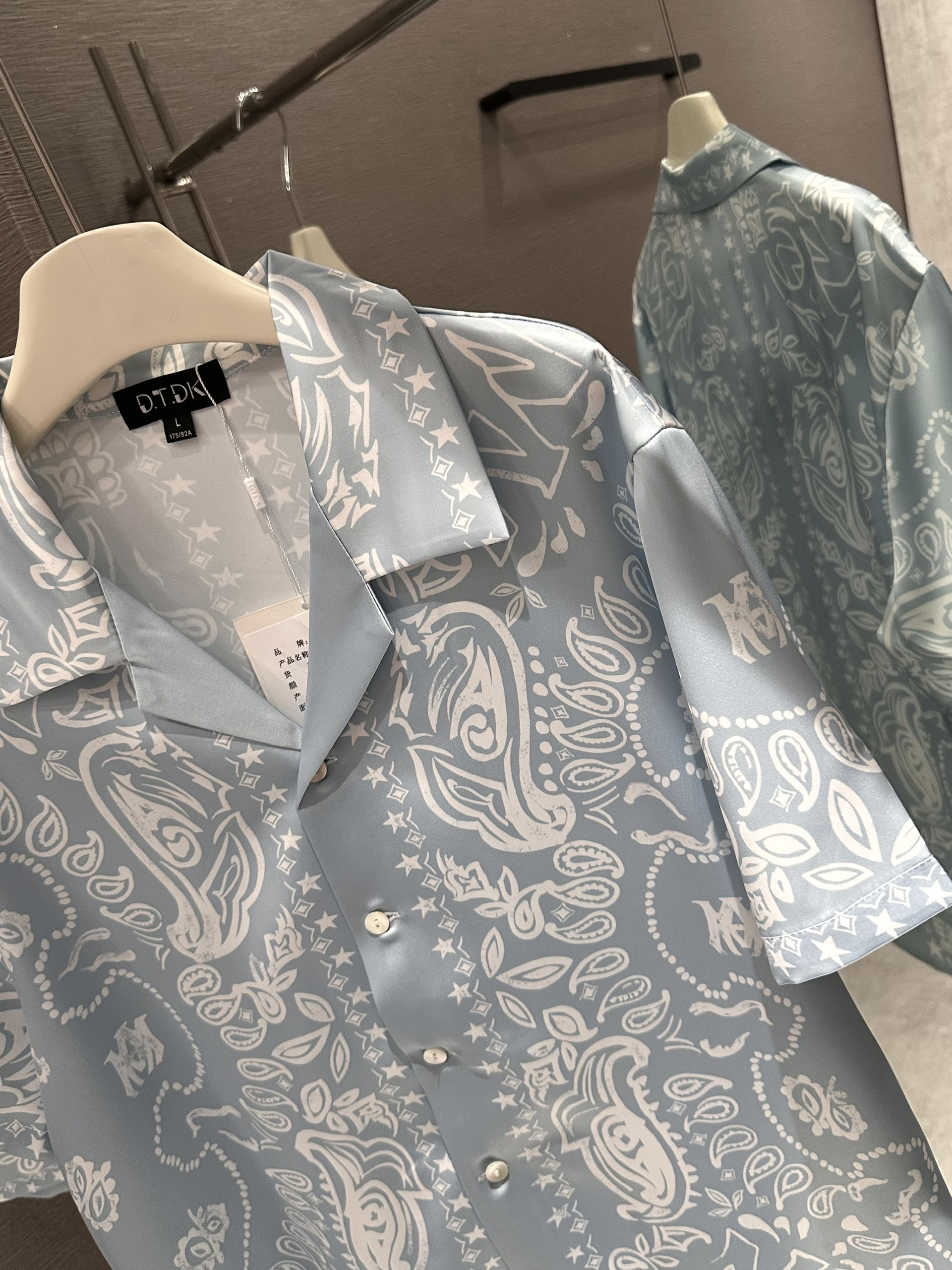 Set bộ lụa hè Amiri Xanh họa tiết quý tộc Like Auth M-XL VTN