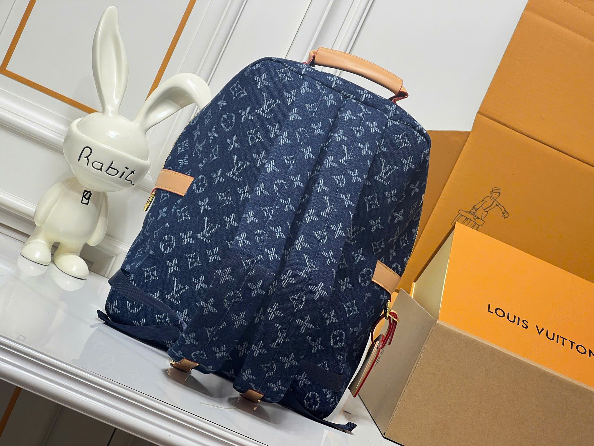 Balo Louis Vuitton LV Discovery Backpack PM Denim monogram Xanh Than 38x29x20 PLD