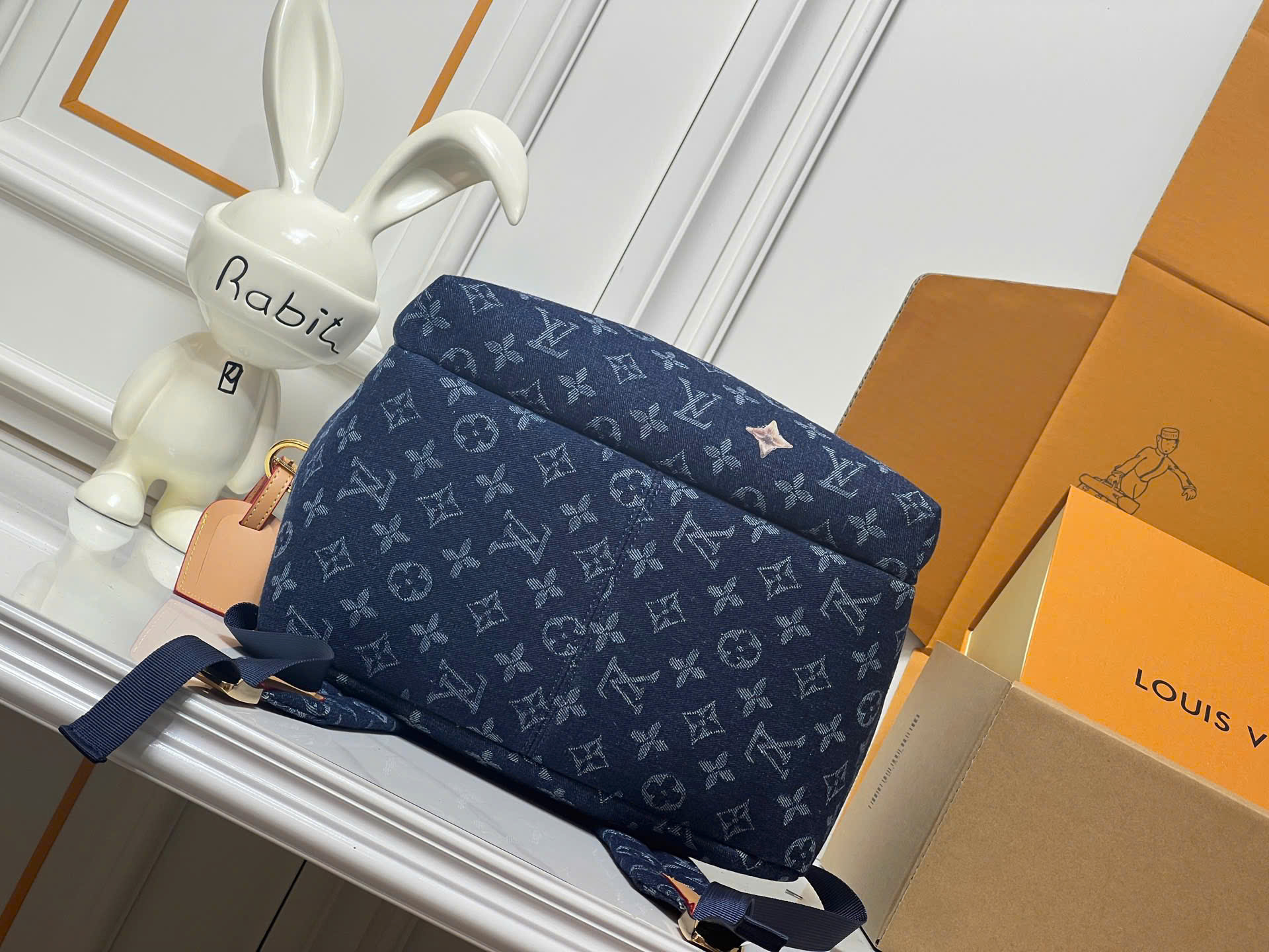 Balo Louis Vuitton LV Discovery Backpack PM Denim monogram Xanh Than 38x29x20 PLD
