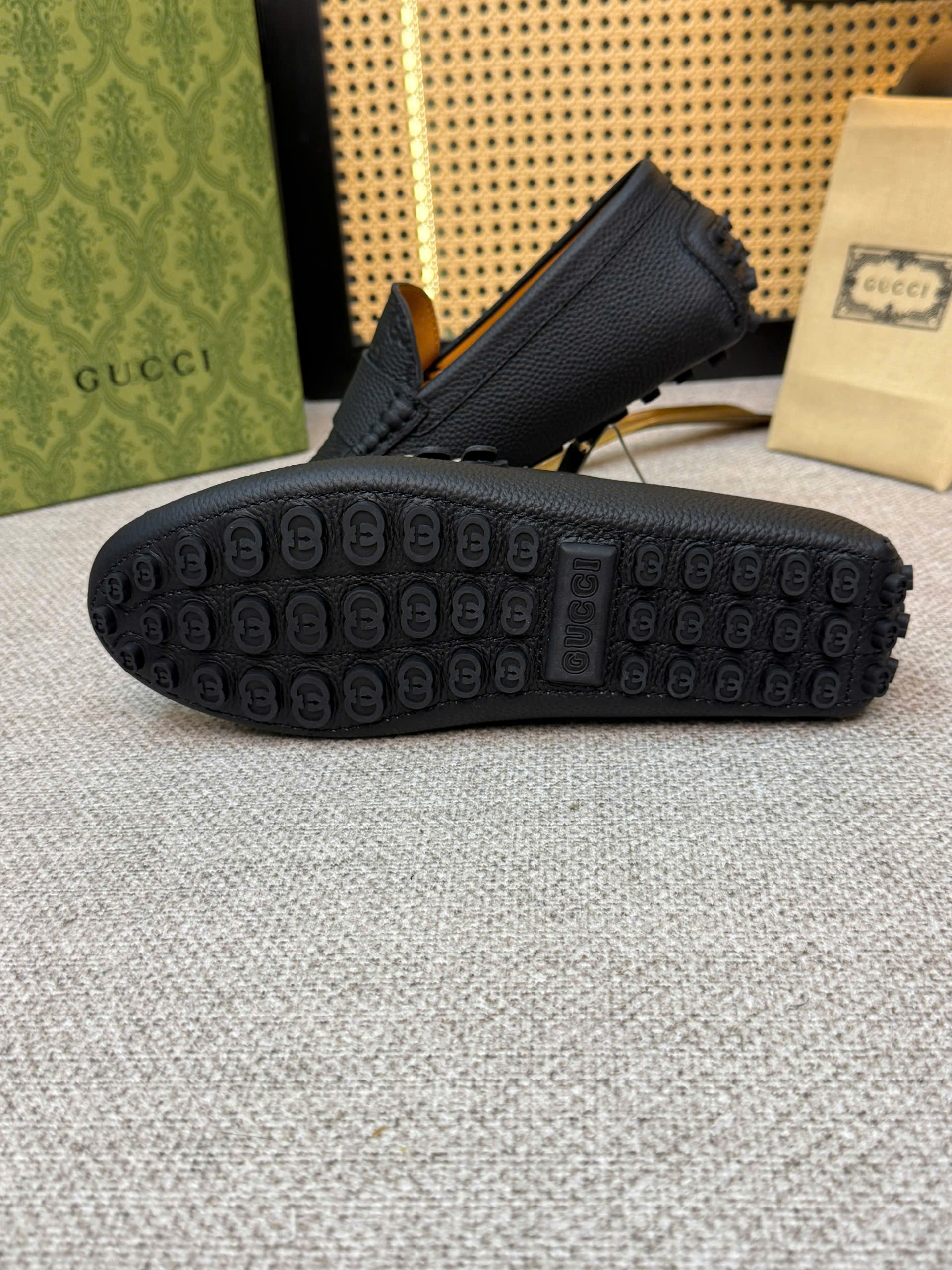Giày lười moca Gucci GC Buckle Detailed tag ngang 2 khóa logo fullLike Auth 38-43 VTN