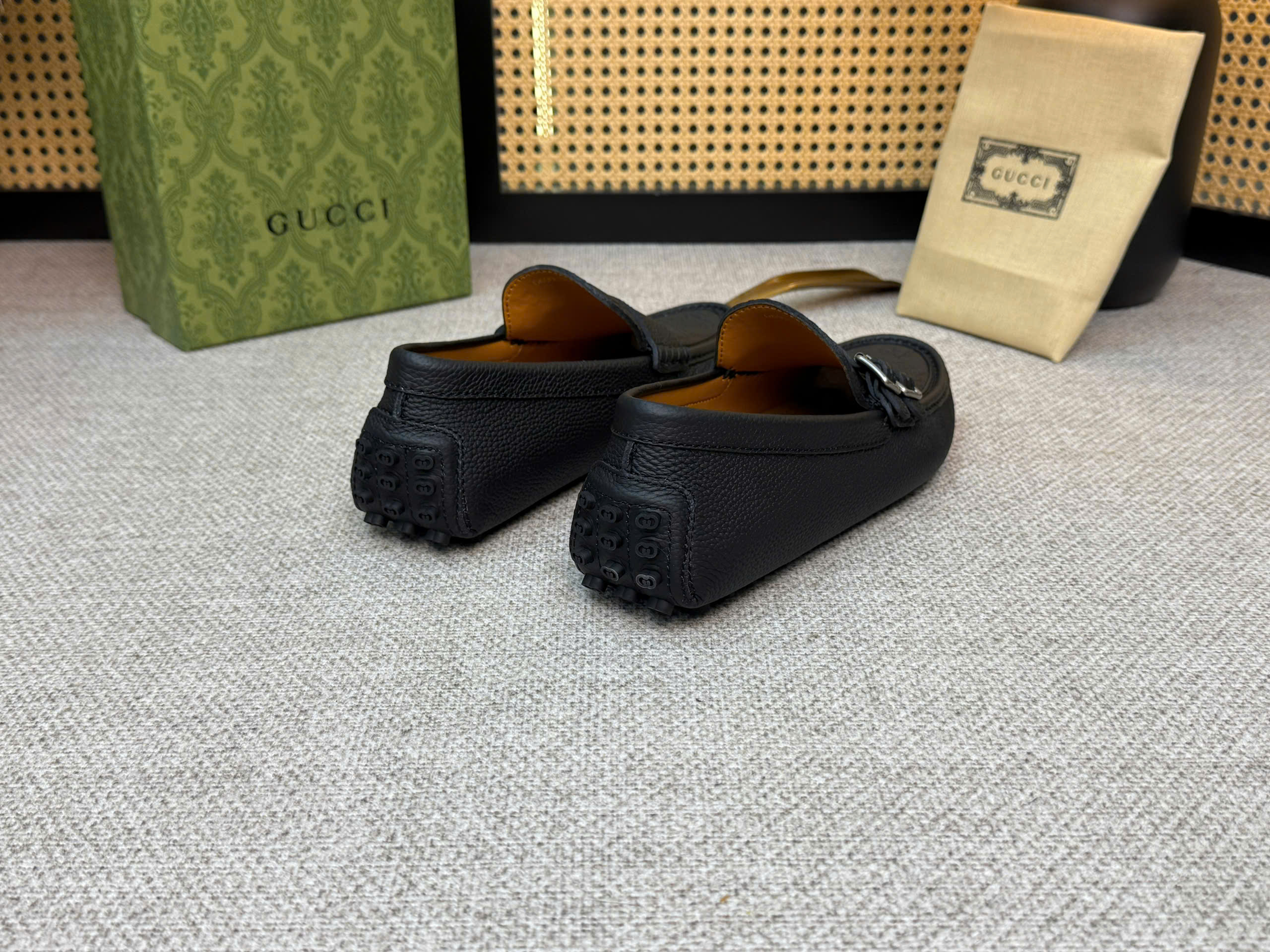 Giày lười moca Gucci GC Buckle Detailed tag ngang 2 khóa logo fullLike Auth 38-43 VTN