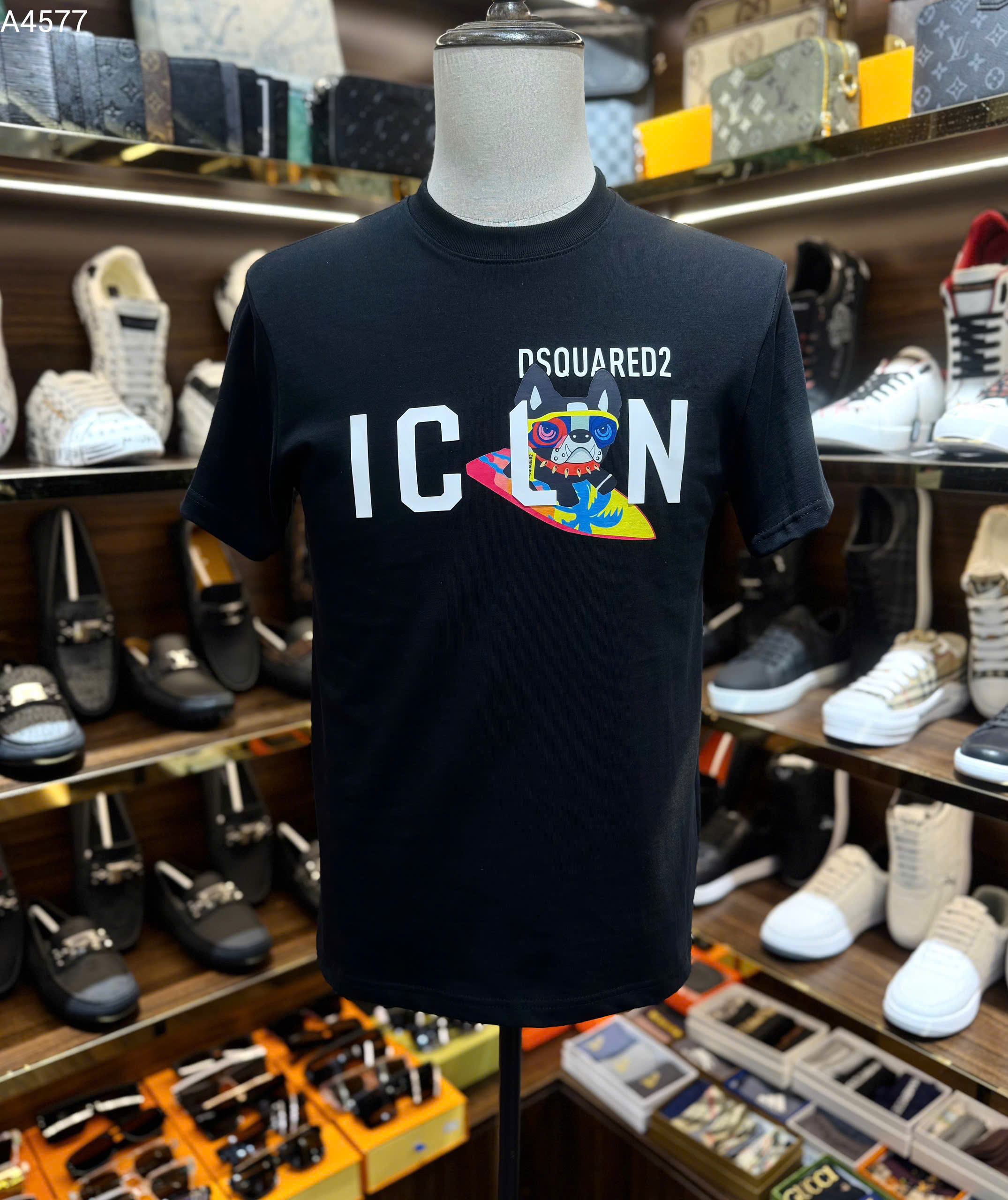 Áo phông T shirt Dsquared2 DSQ icon Cún lướt ván Like Auth 44-50 MK