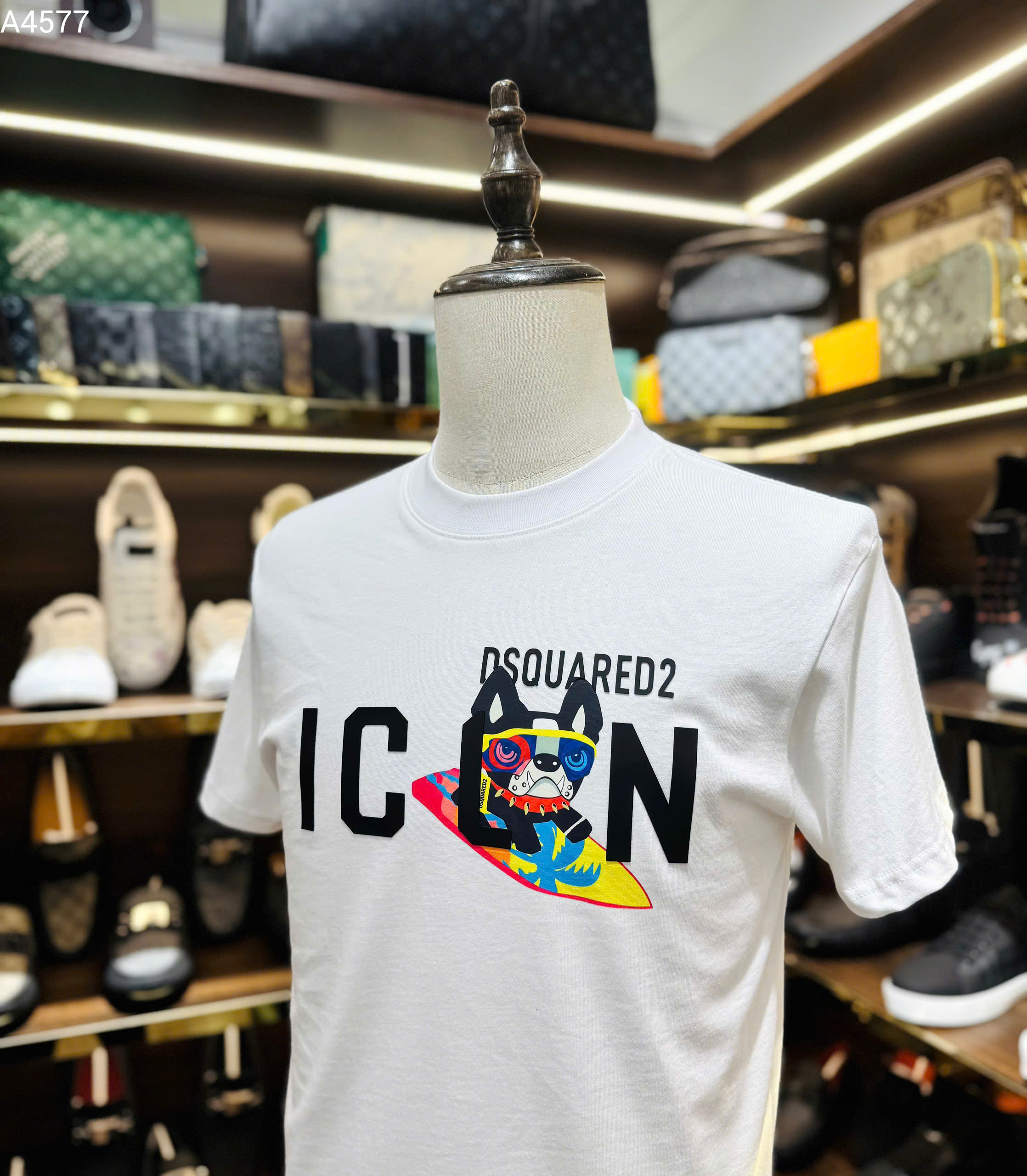 Áo phông T shirt Dsquared2 DSQ icon Cún lướt ván Like Auth 44-50 MK