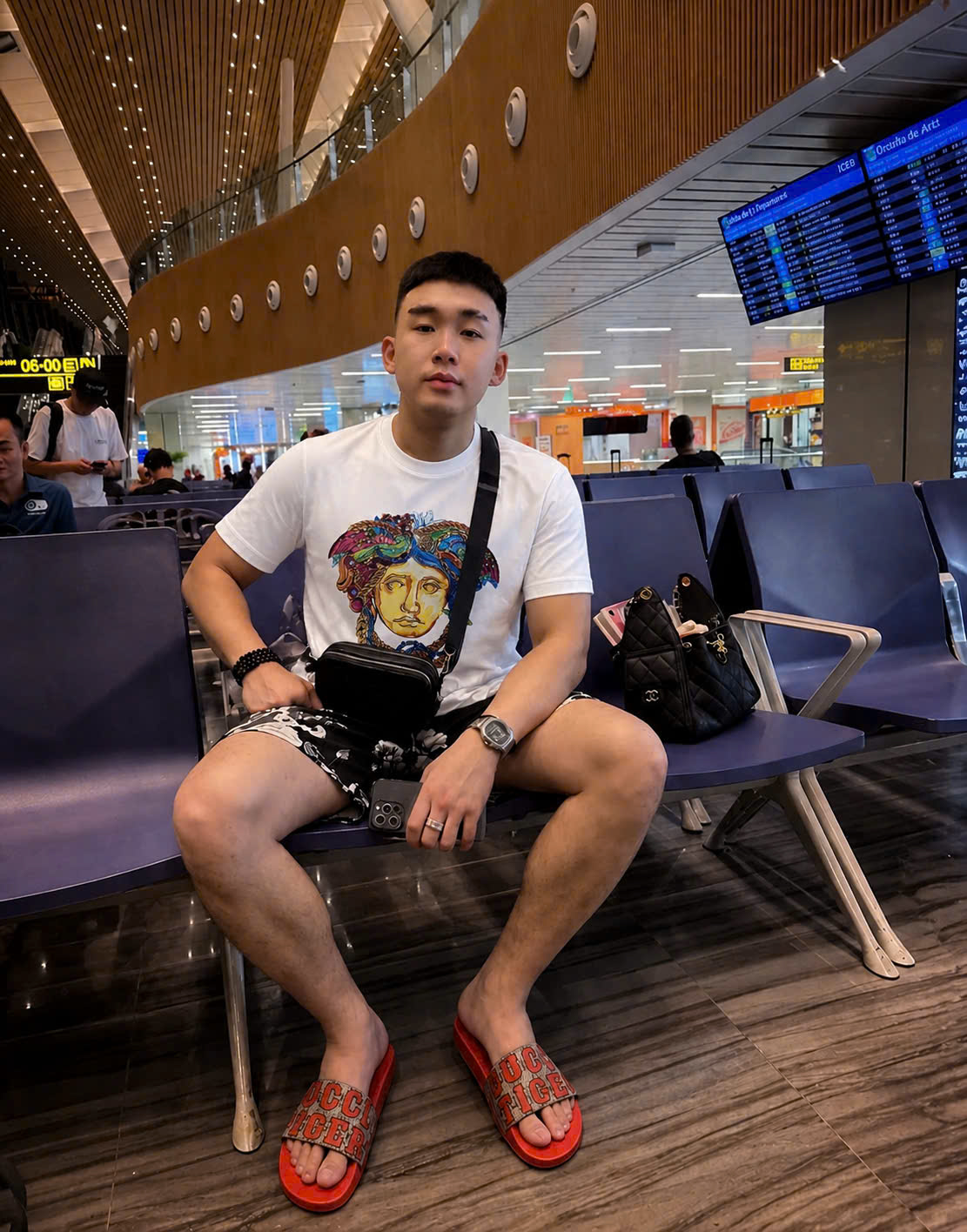 Áo phông T shirt Versace VS họa tiết mặt quỷ Like Auth 46-50 CD