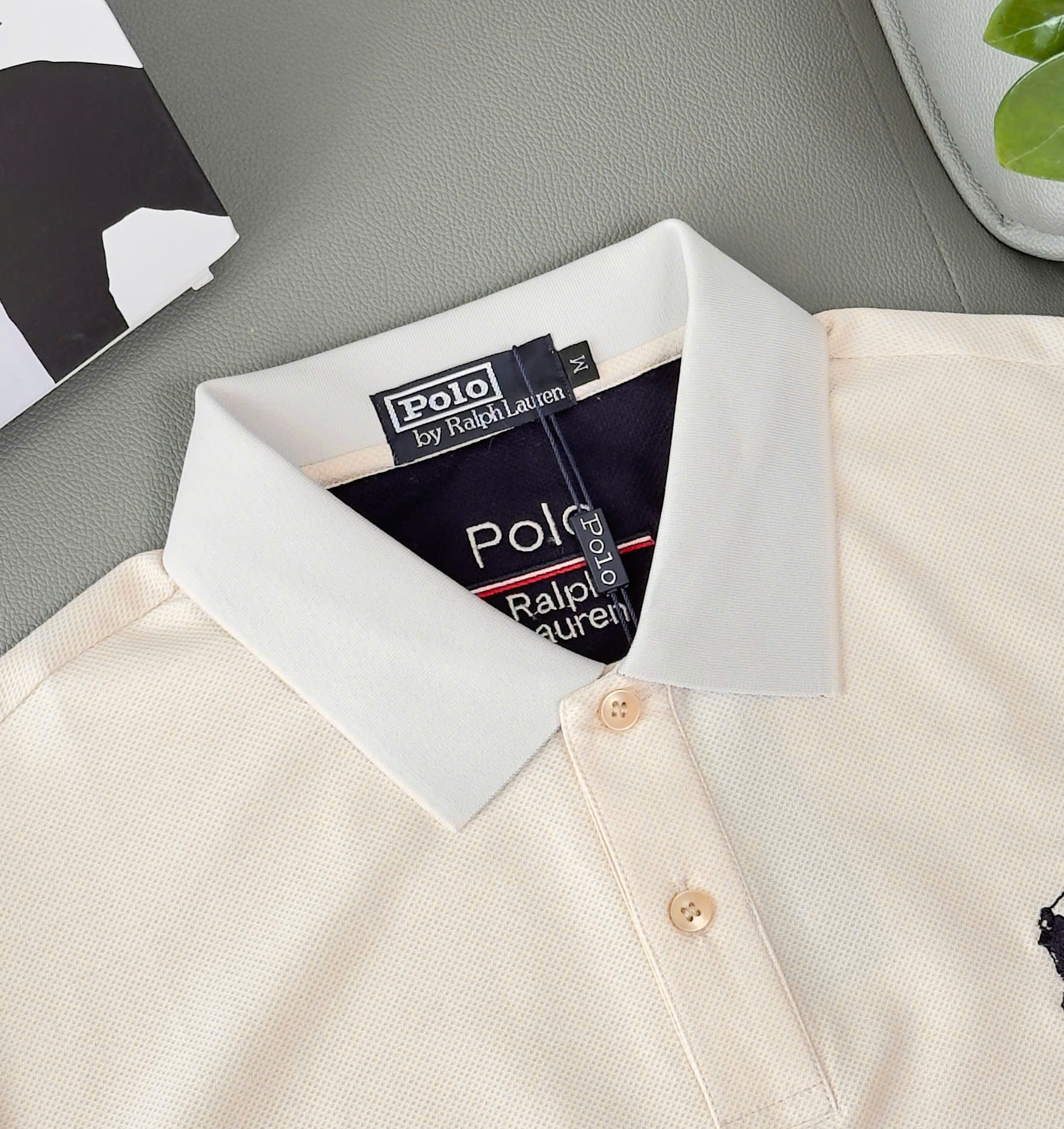 Áo Polo Ralph Laurent bo kẻ viền tay logo thêu cưỡi ngựa ngực Like Auth M-XXL DDT\Be