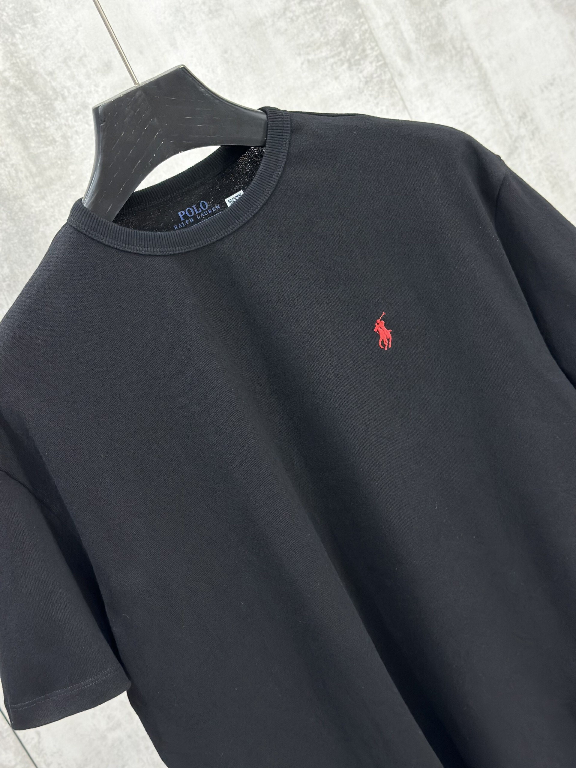 Áo phông T shirt Polo Ralph Laurent Đen logo thêu cưỡi ngựa đỏ Like Auth S-L VTN