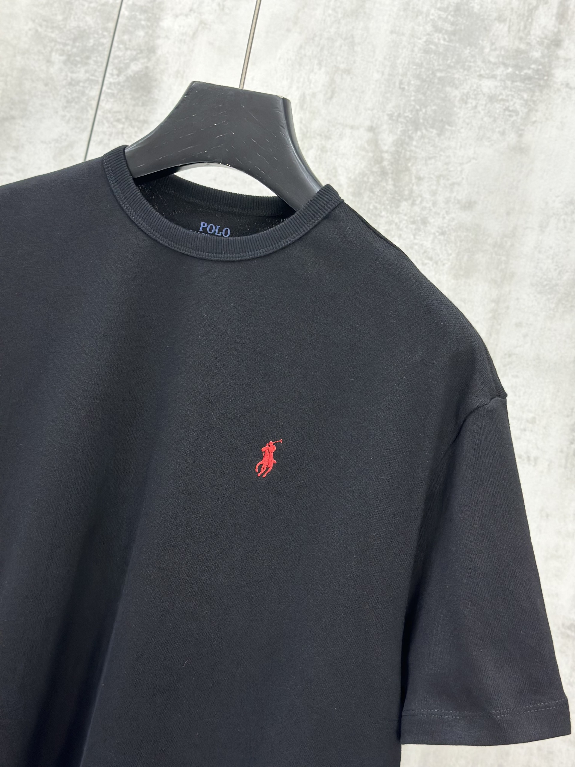 Áo phông T shirt Polo Ralph Laurent Đen logo thêu cưỡi ngựa đỏ Like Auth S-L VTN