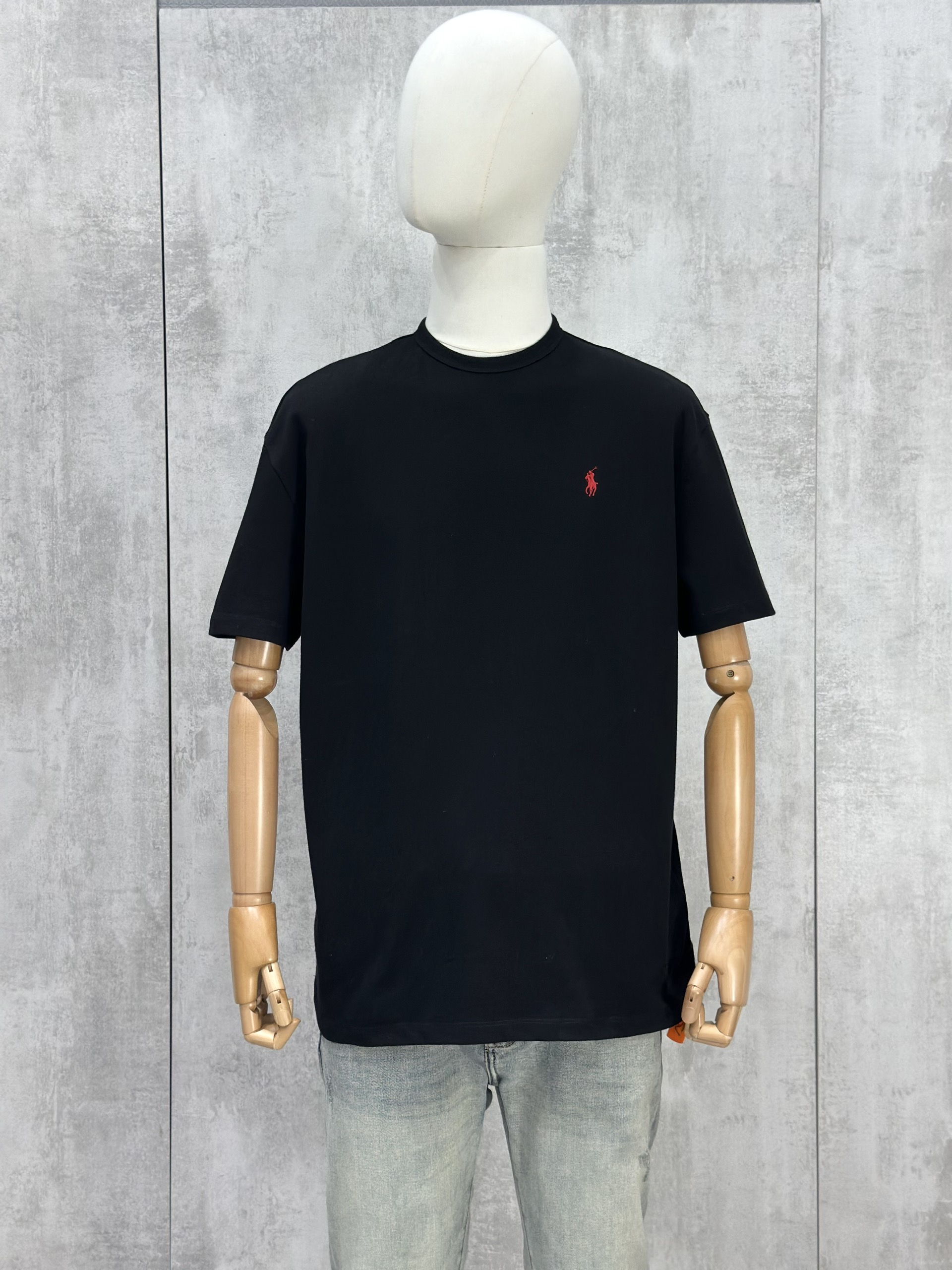 Áo phông T shirt Polo Ralph Laurent Đen logo thêu cưỡi ngựa đỏ Like Auth S-L VTN