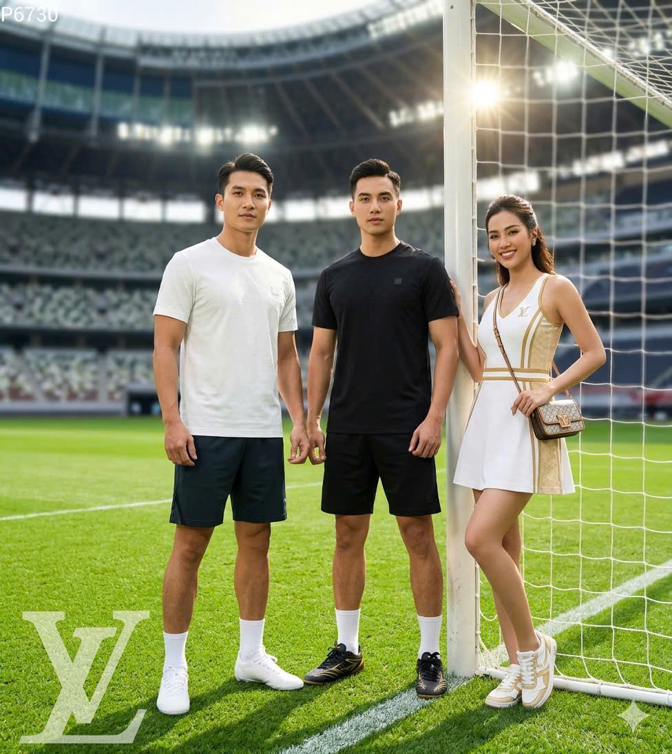 Áo phông T shirt Louis Vuitton LV logo thêu nổi monogram tag ngực Like Auth 48-54 MK
