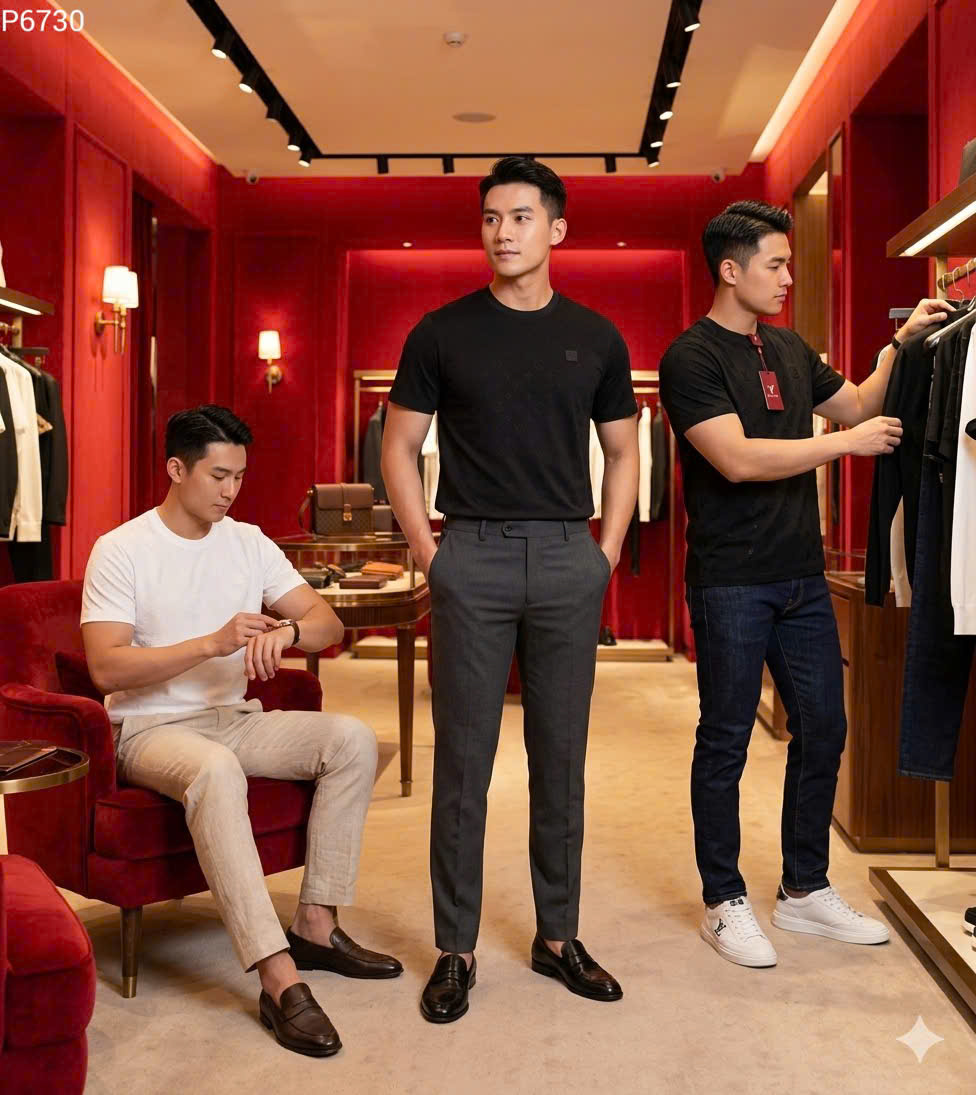 Áo phông T shirt Louis Vuitton LV logo thêu nổi monogram tag ngực Like Auth 48-54 MK