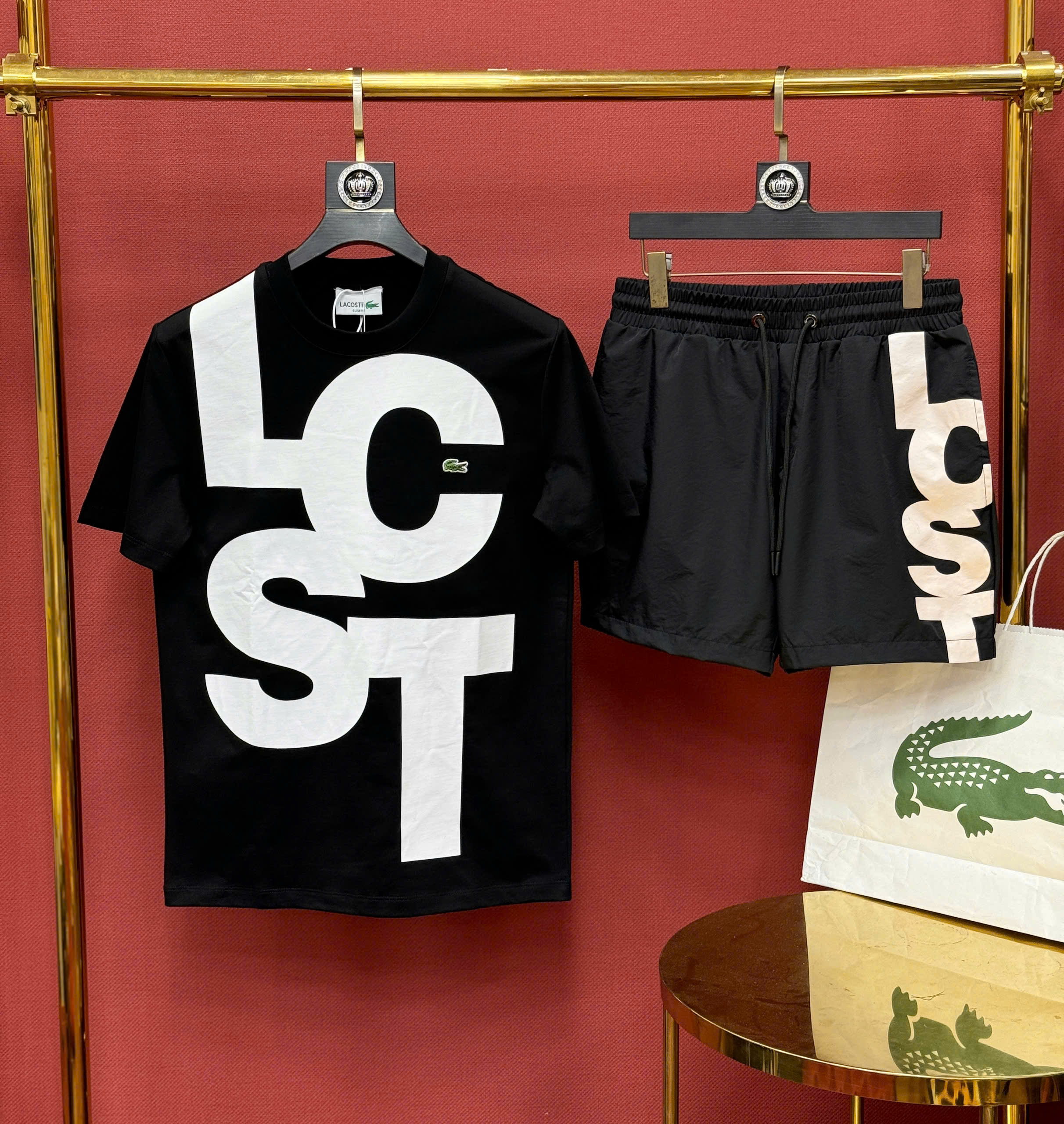 Set bộ hè Lacoste cá sấu logo to Like Auth S-XL CD