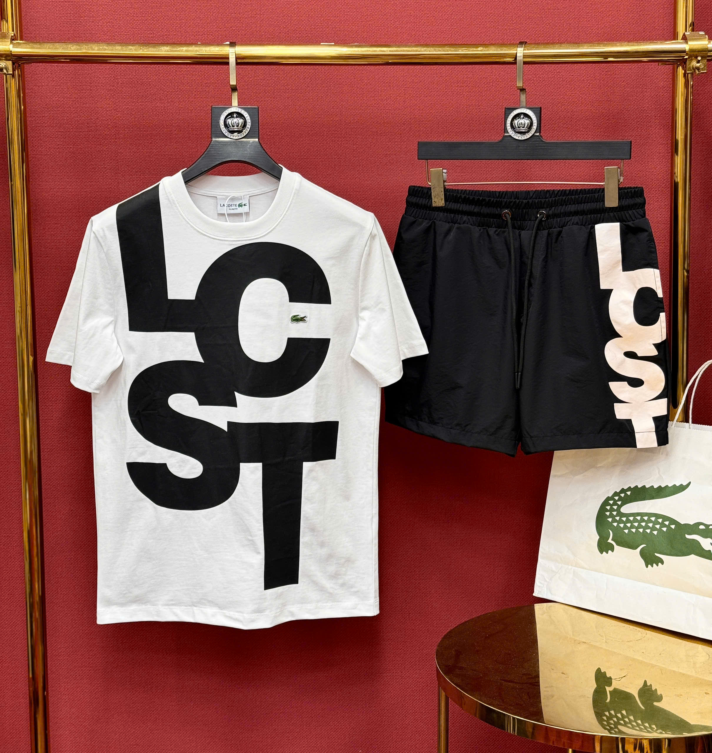 Set bộ hè Lacoste cá sấu logo to Like Auth S-XL CD