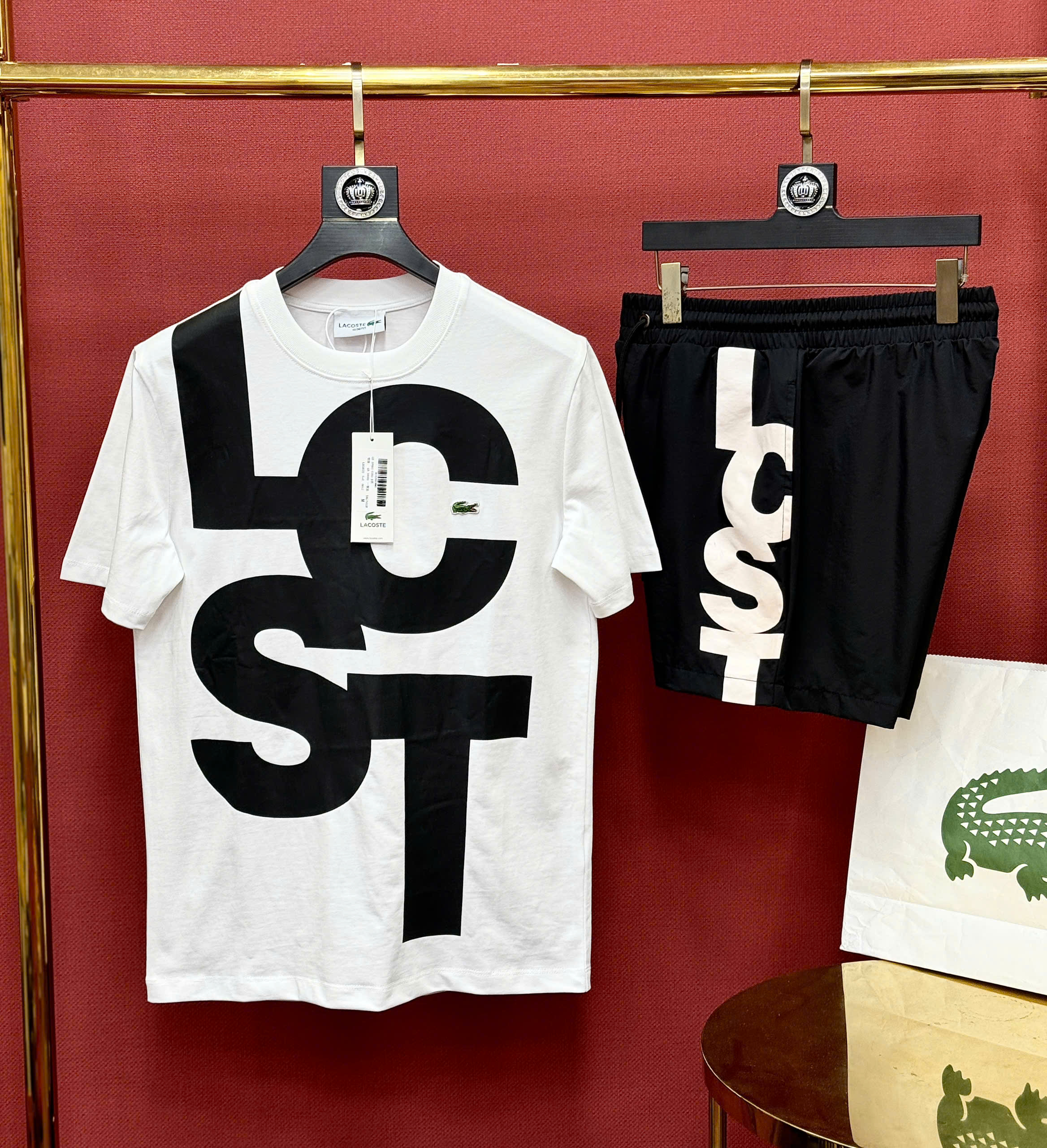 Set bộ hè Lacoste cá sấu logo to Like Auth S-XL CD