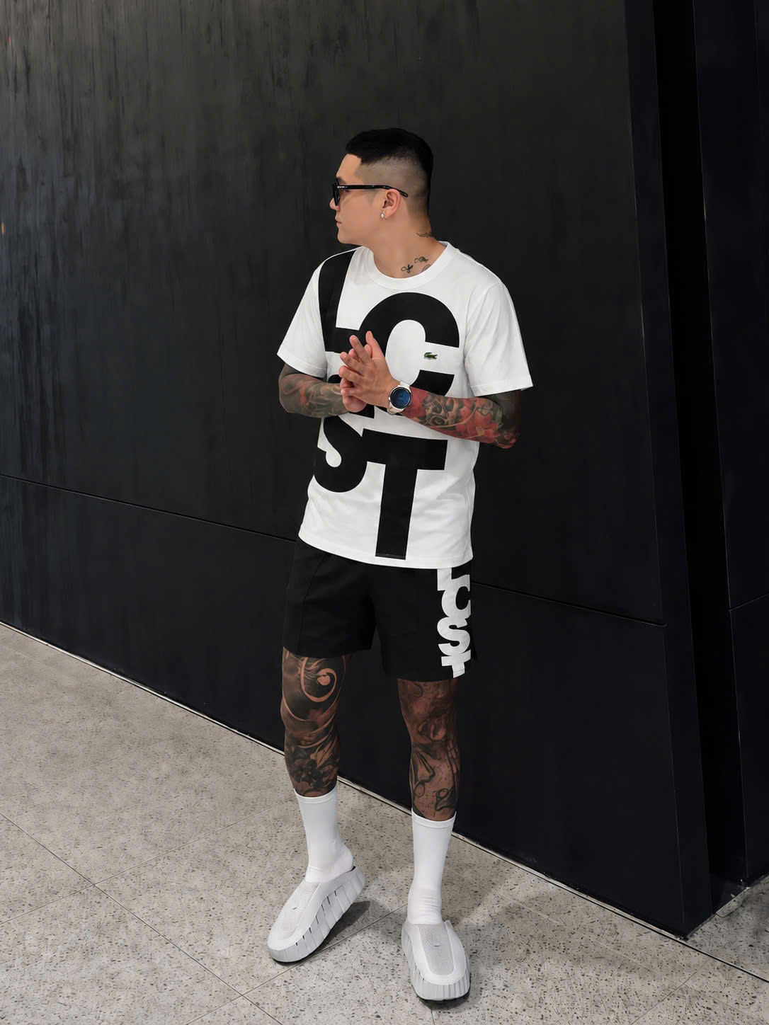 Set bộ hè Lacoste cá sấu logo to Like Auth S-XL CD