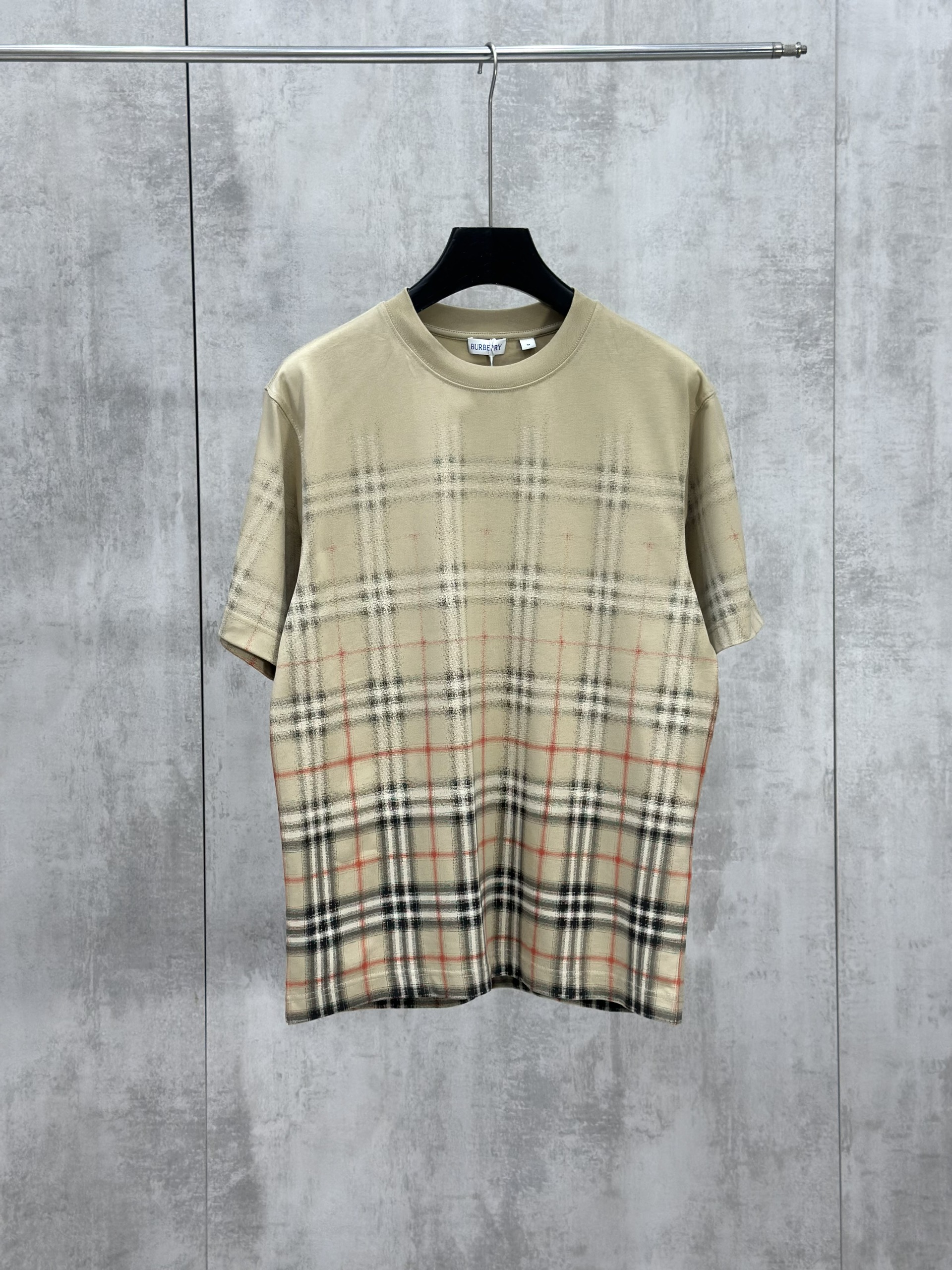 Áo phông T shirt Burberry BBR Nâu kẻ sọc Đen mờ Like Auth XS-M VTN