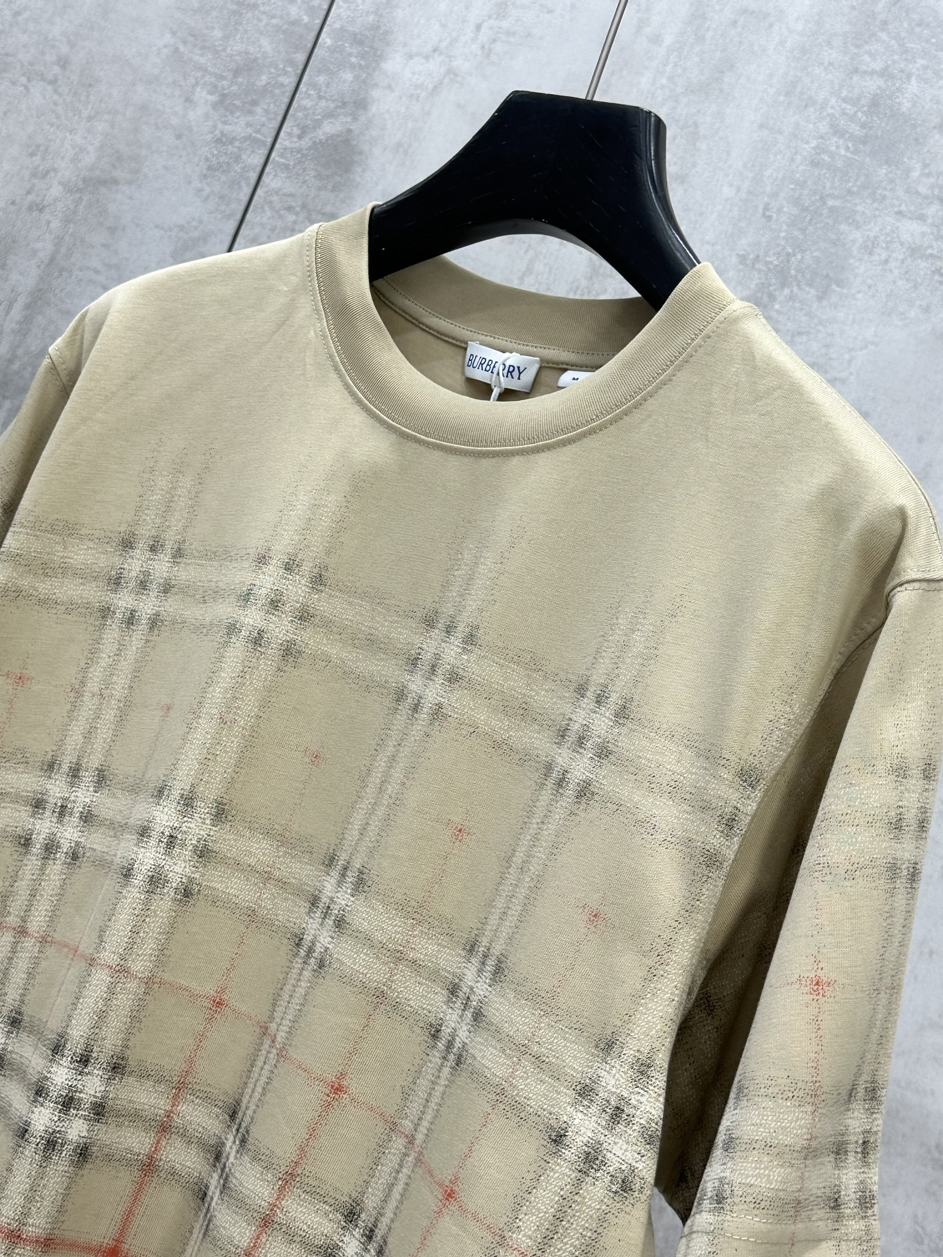 Áo phông T shirt Burberry BBR Nâu kẻ sọc Đen mờ Like Auth XS-M VTN