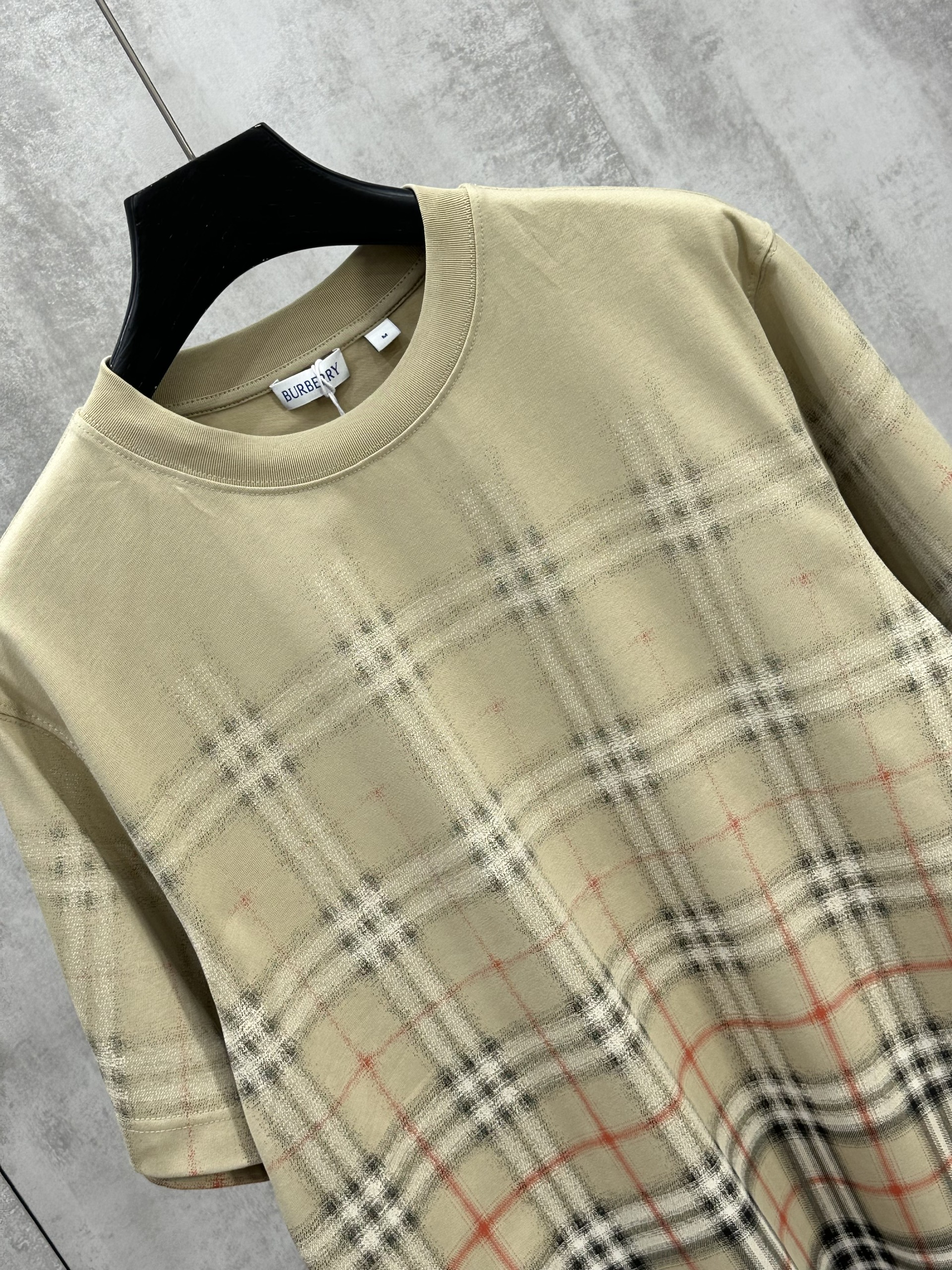 Áo phông T shirt Burberry BBR Nâu kẻ sọc Đen mờ Like Auth XS-M VTN