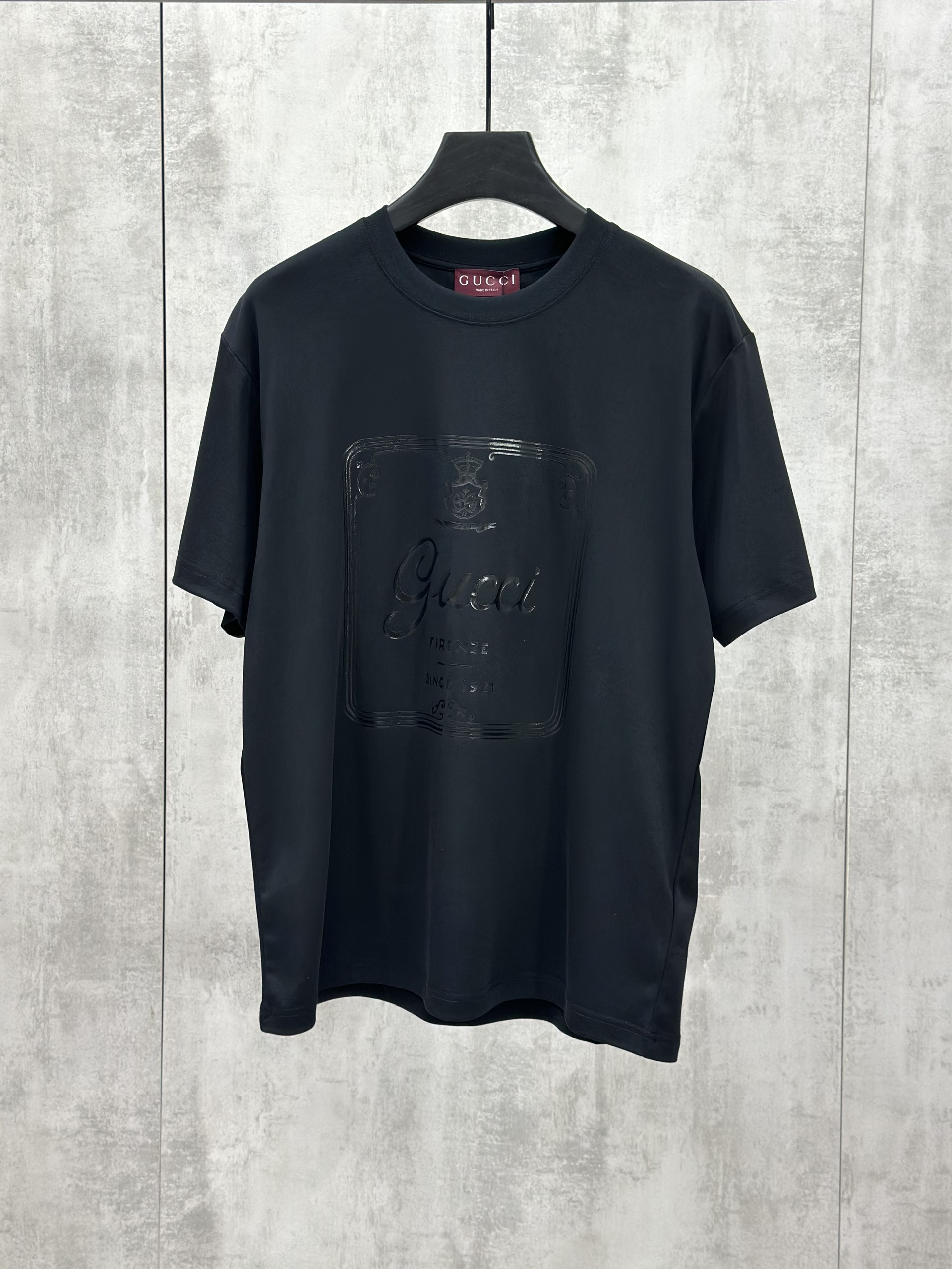 Áo phông T shirt Gucci GC Đen logo vuông bóng Like Auth XS-M VTN