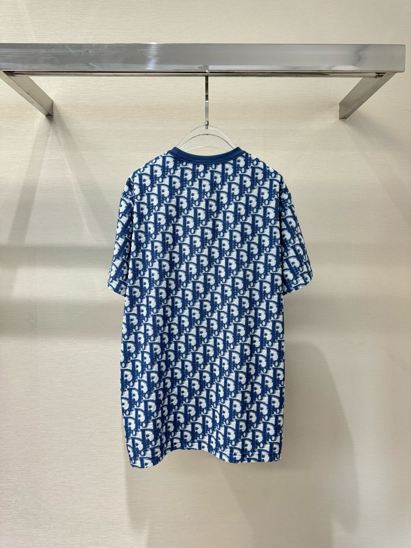 Áo phông T shirt len Dior CD họa tiết Obique full bo cổ Like Auth S-L VTN